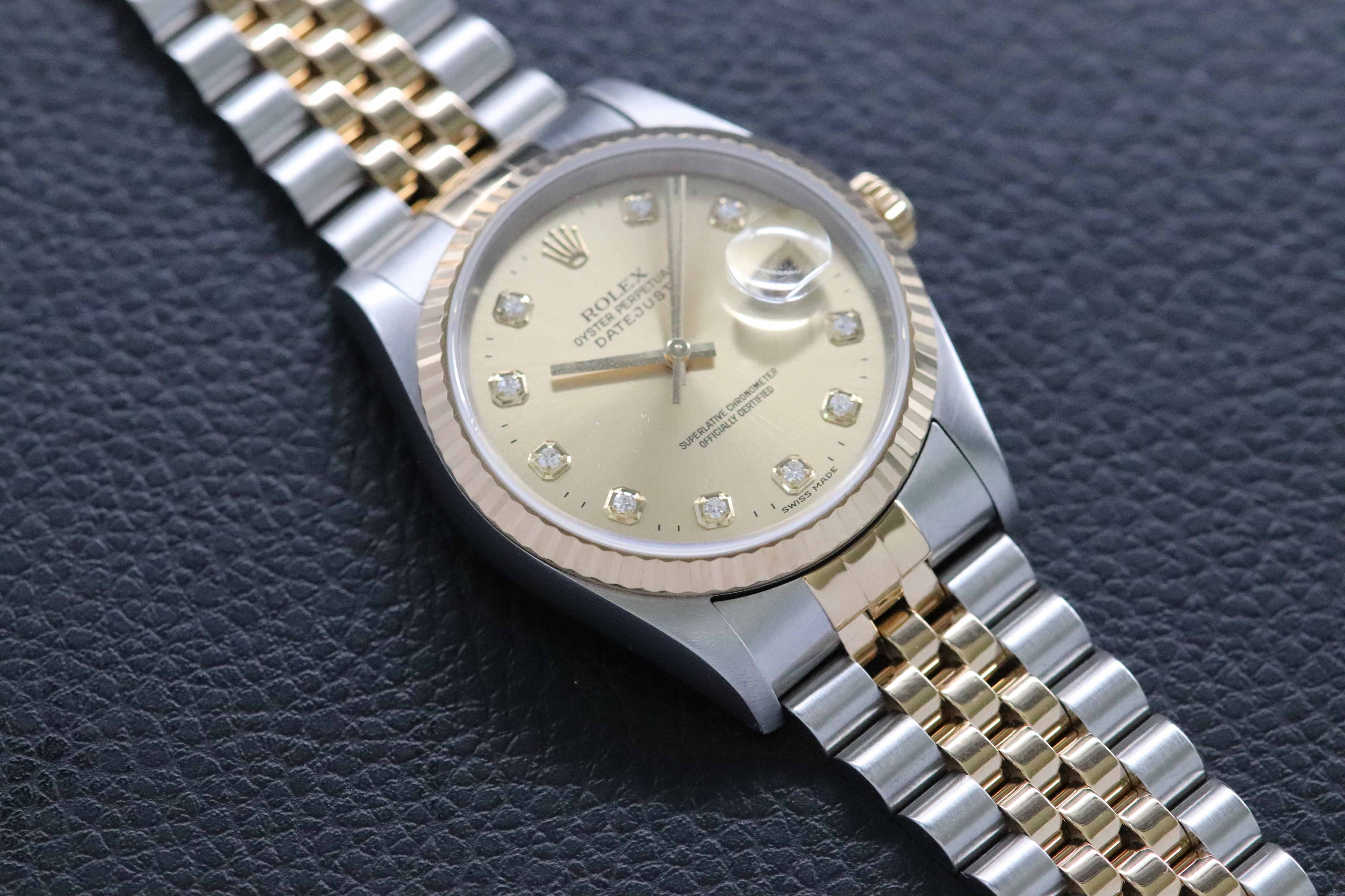 Rolex Datejust 36 16233G Set completo 1997 Scatola + documenti