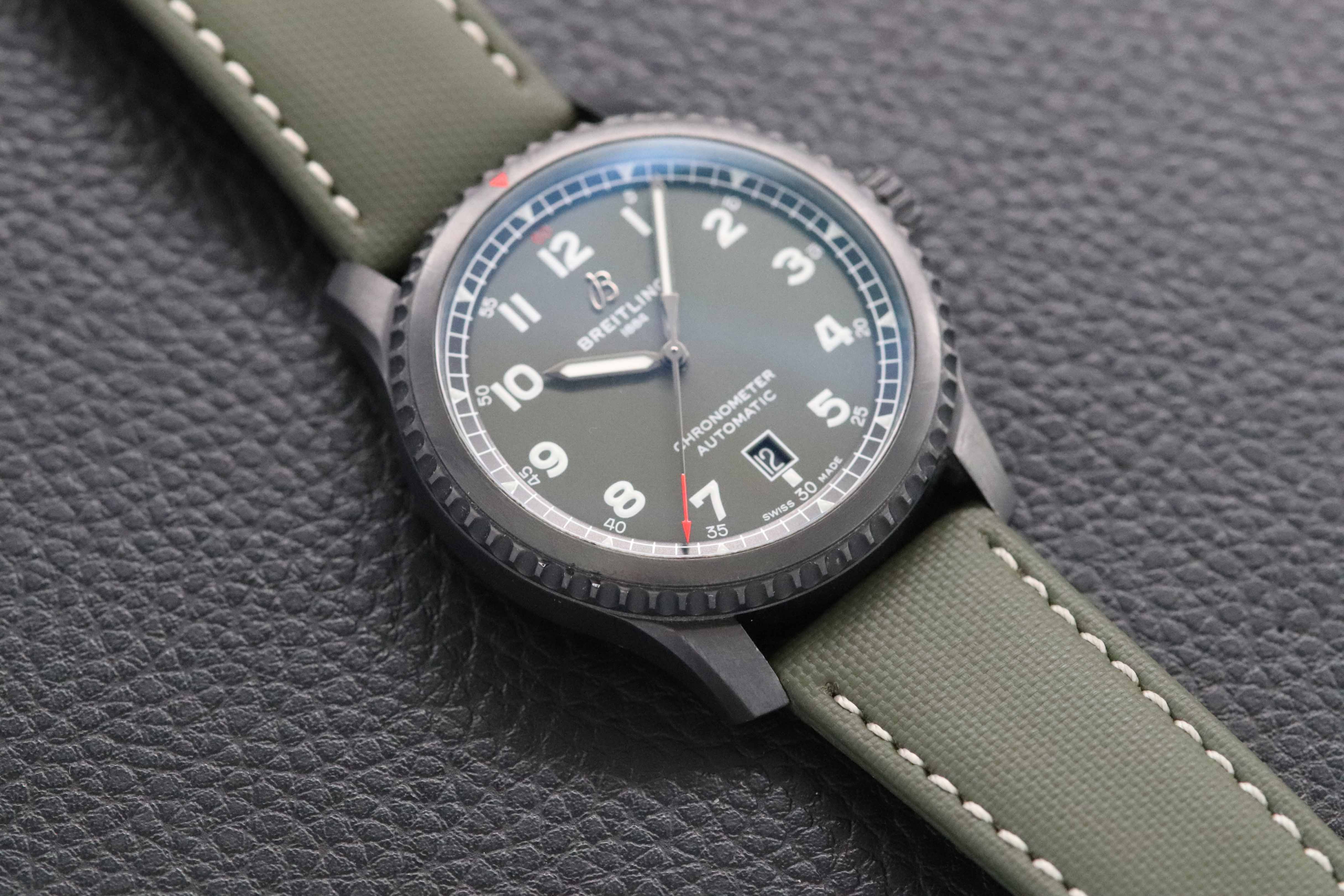 Breitling Aviator 8 Green A17315 Papers 2021