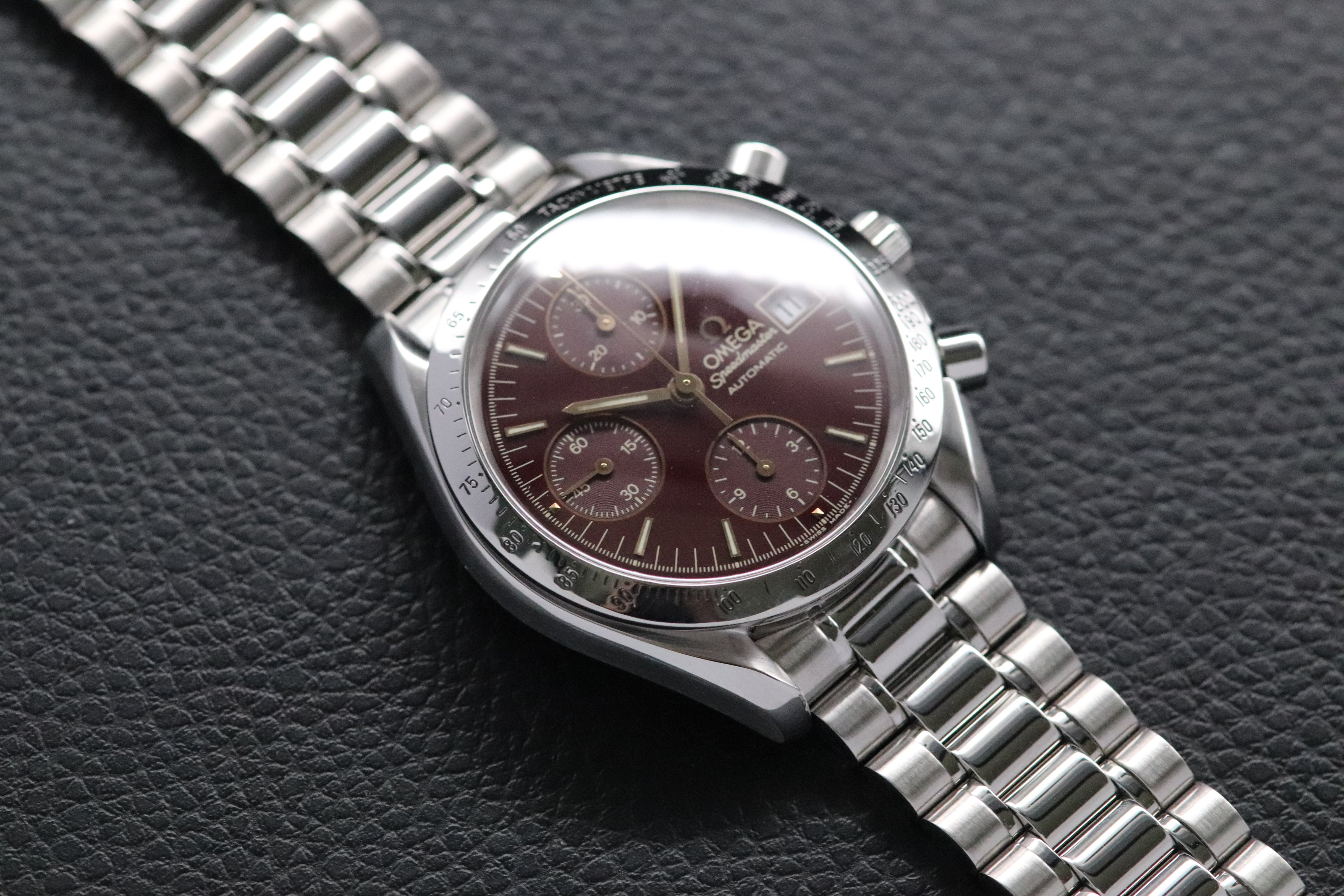 Omega Speedmaster Date 3511.61 Quadrante rosso Fullset 1991 Scatola+carte