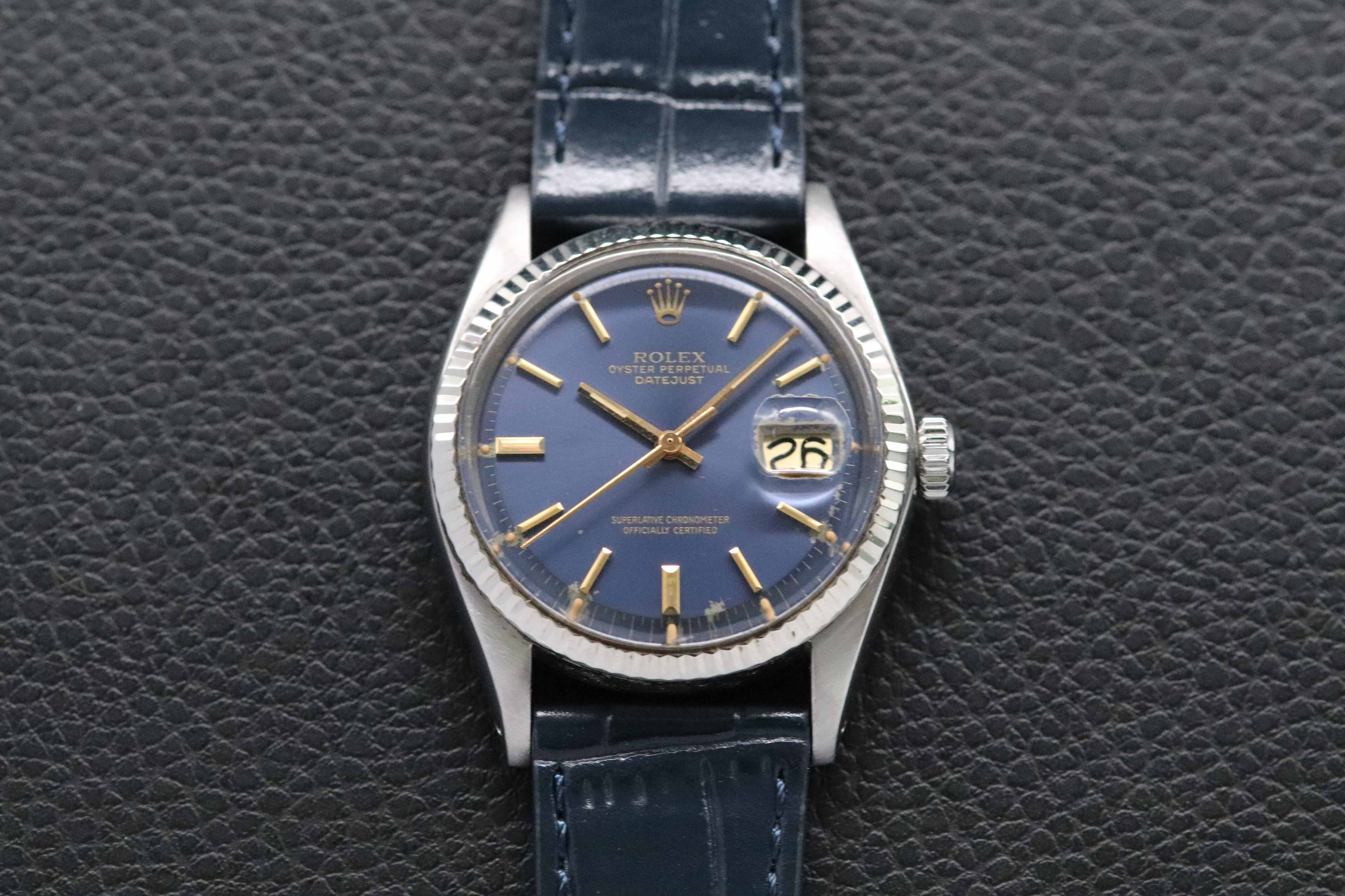 Rolex Datejust 1601 Blue Dial 1976