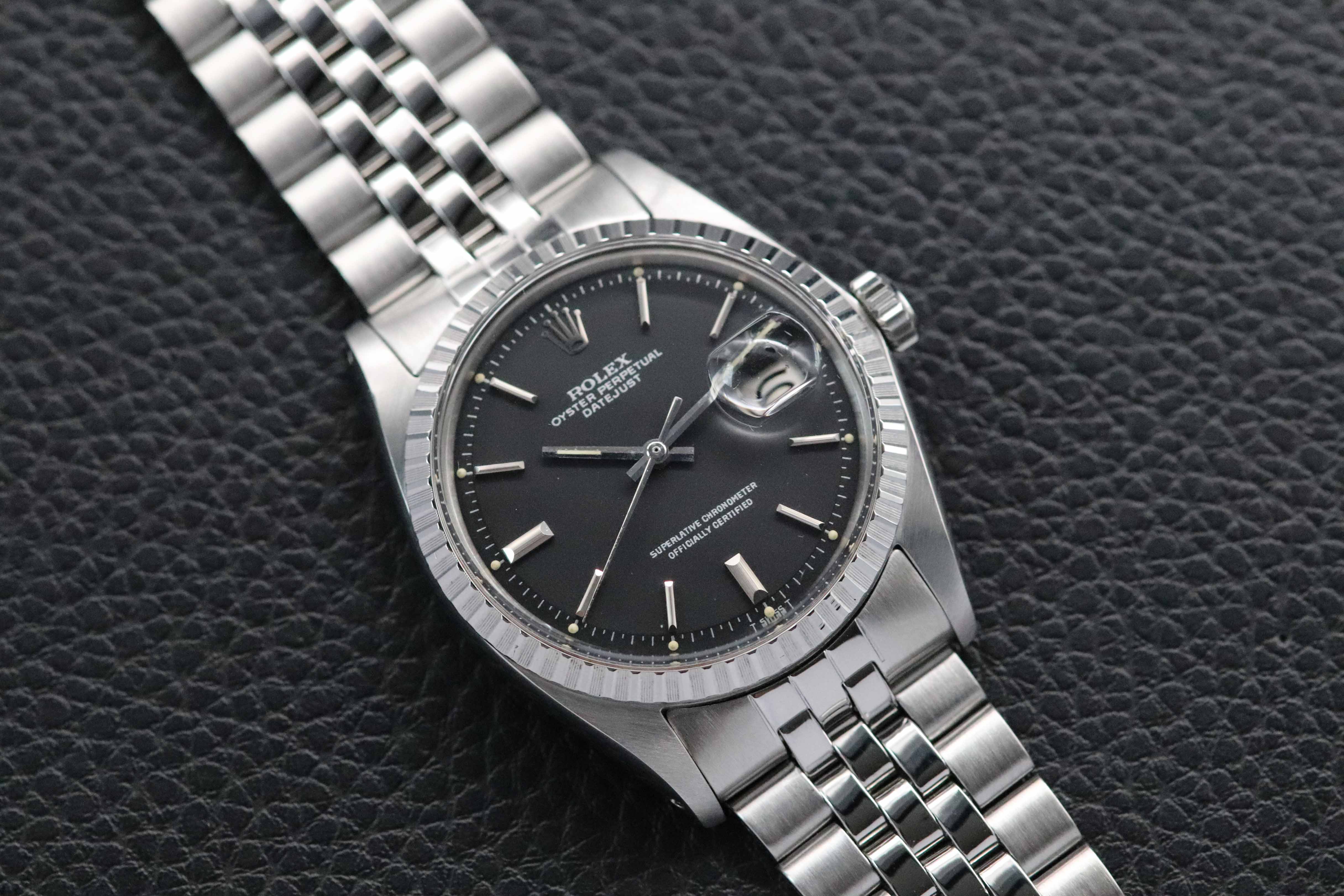 Rolex Datejust 1603 Black Dial Fullset 1968 Box+Papers