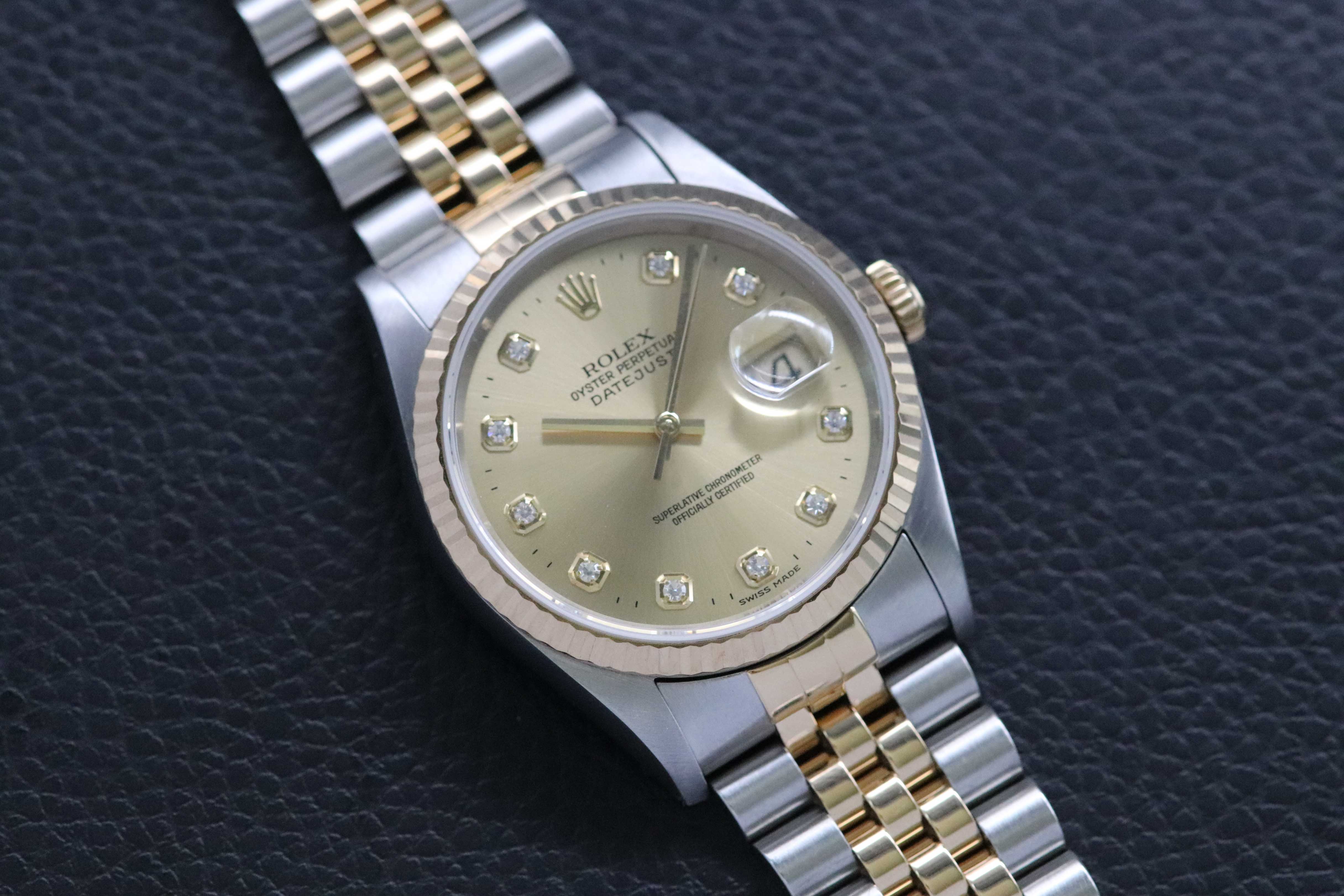 Rolex Datejust 36 16233G Set completo 1997 Scatola + documenti