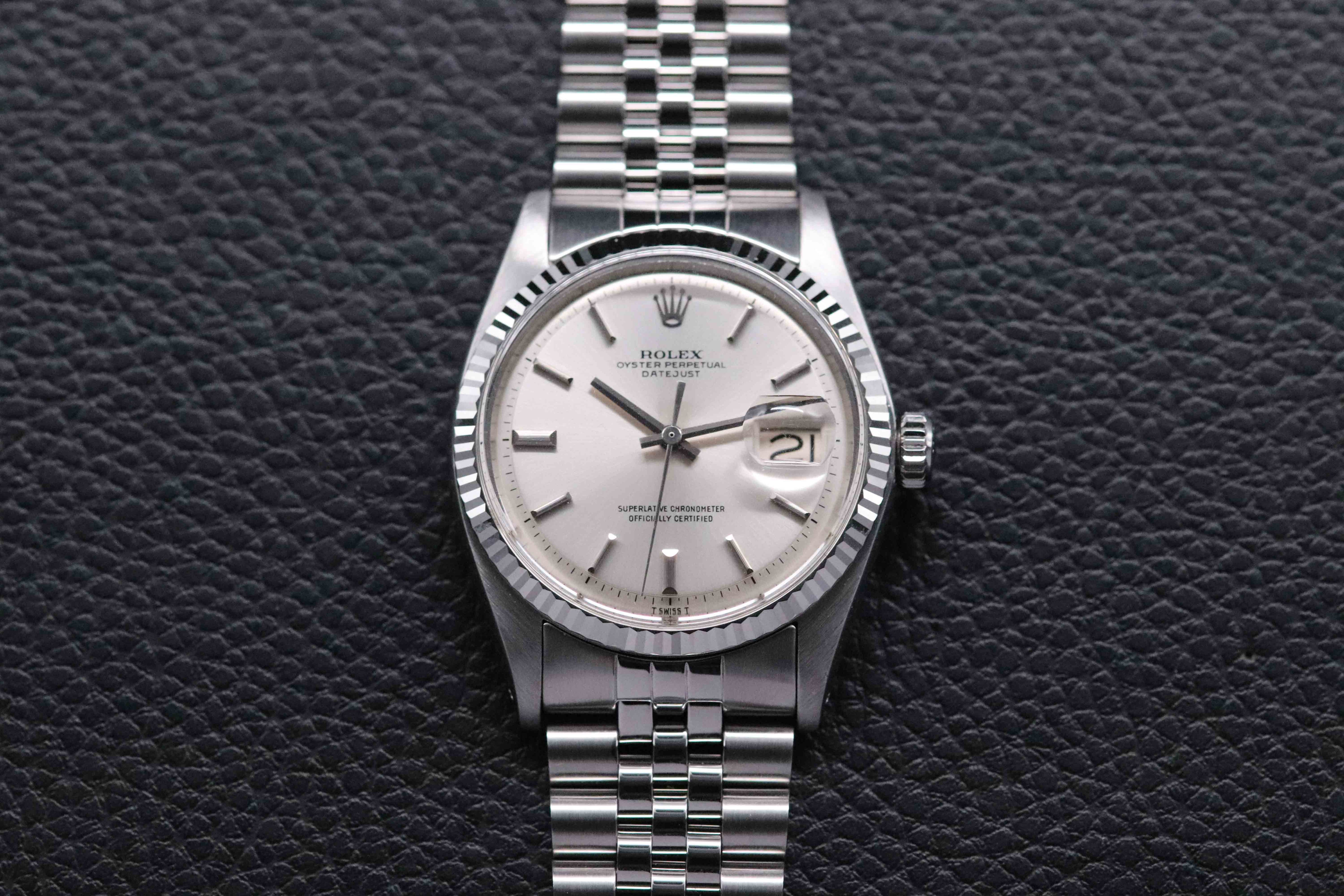 Rolex Datejust 1601 Silver 1972 No Lume Dial