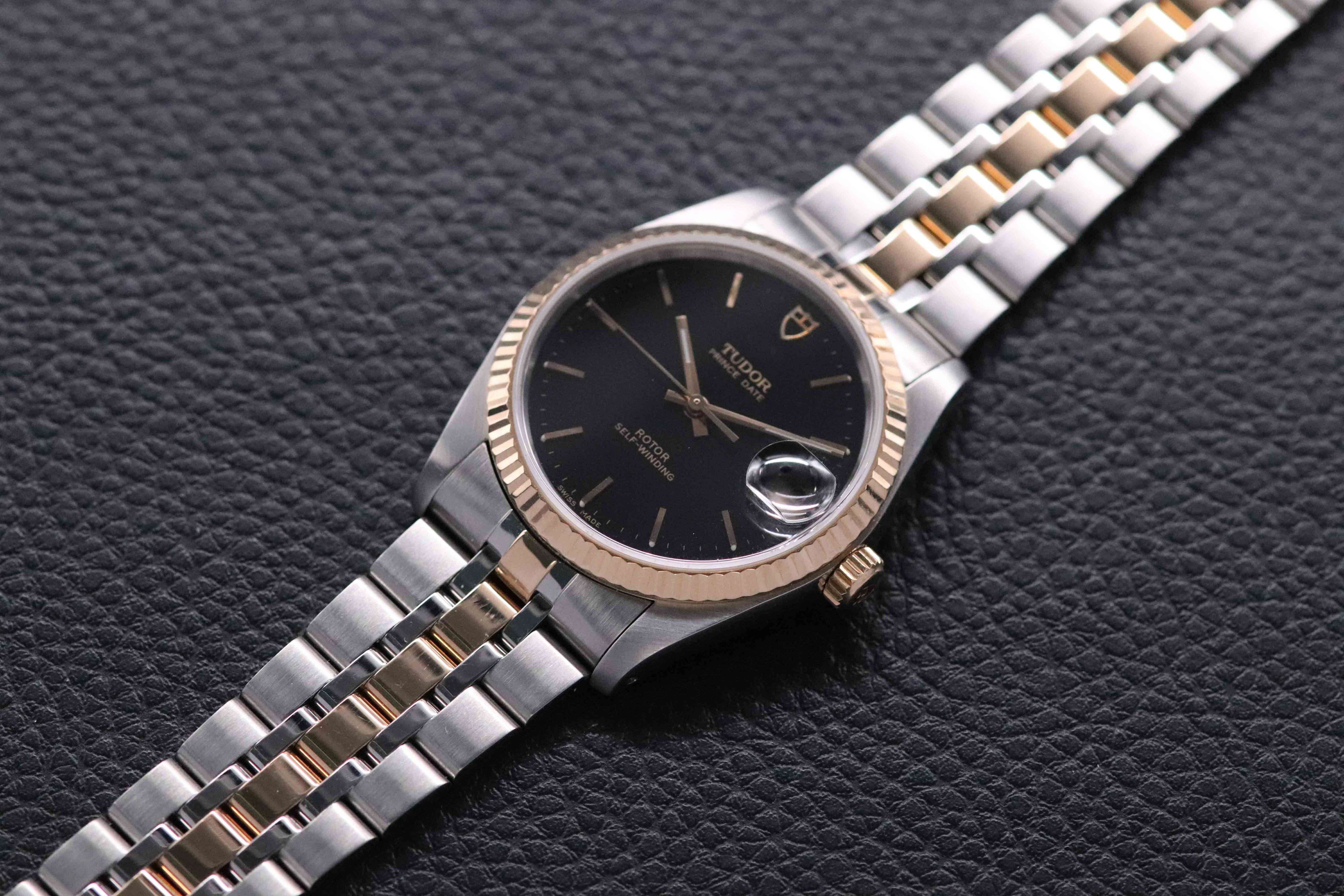 Tudor Prince Date 74033 Black Dial 2004