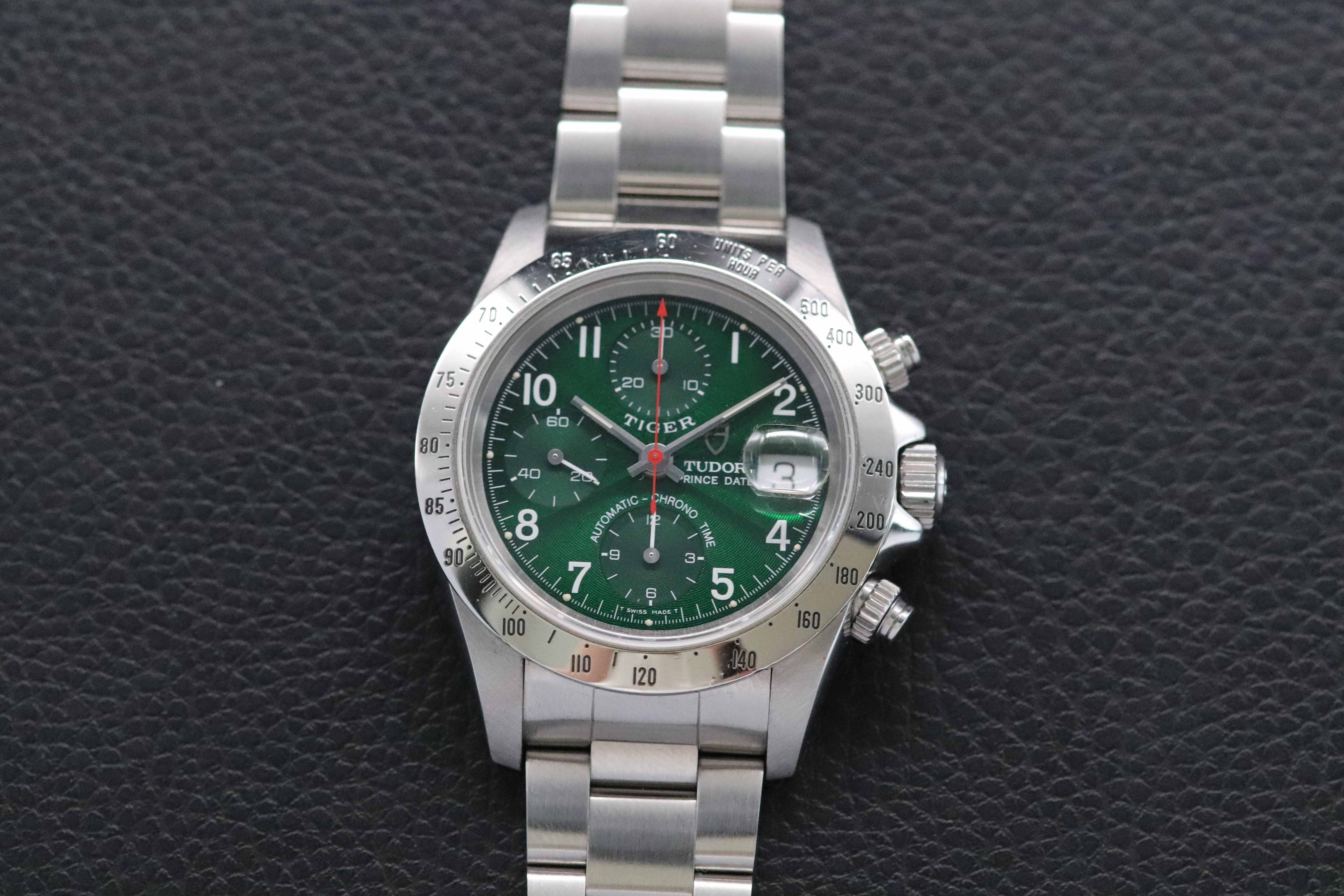 Tudor Oysterdate Small Block 79280 Esfera Verde 1999