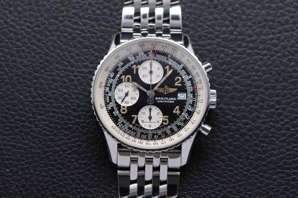 Breitling Old Navitimer II A13022.1 Black Dial 1996 Box