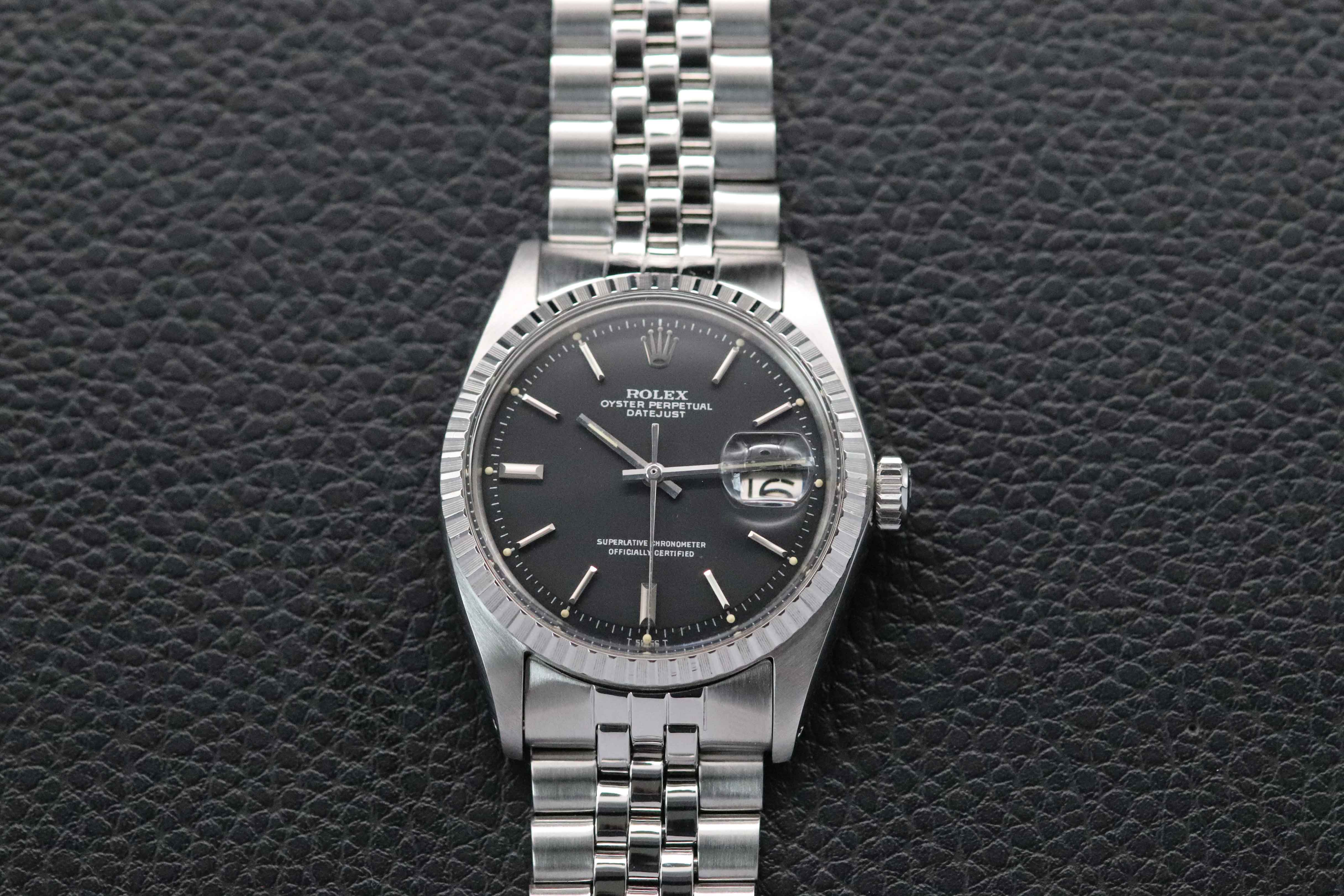 Rolex Datejust 1603 Black Dial Fullset 1968 Box+Papers