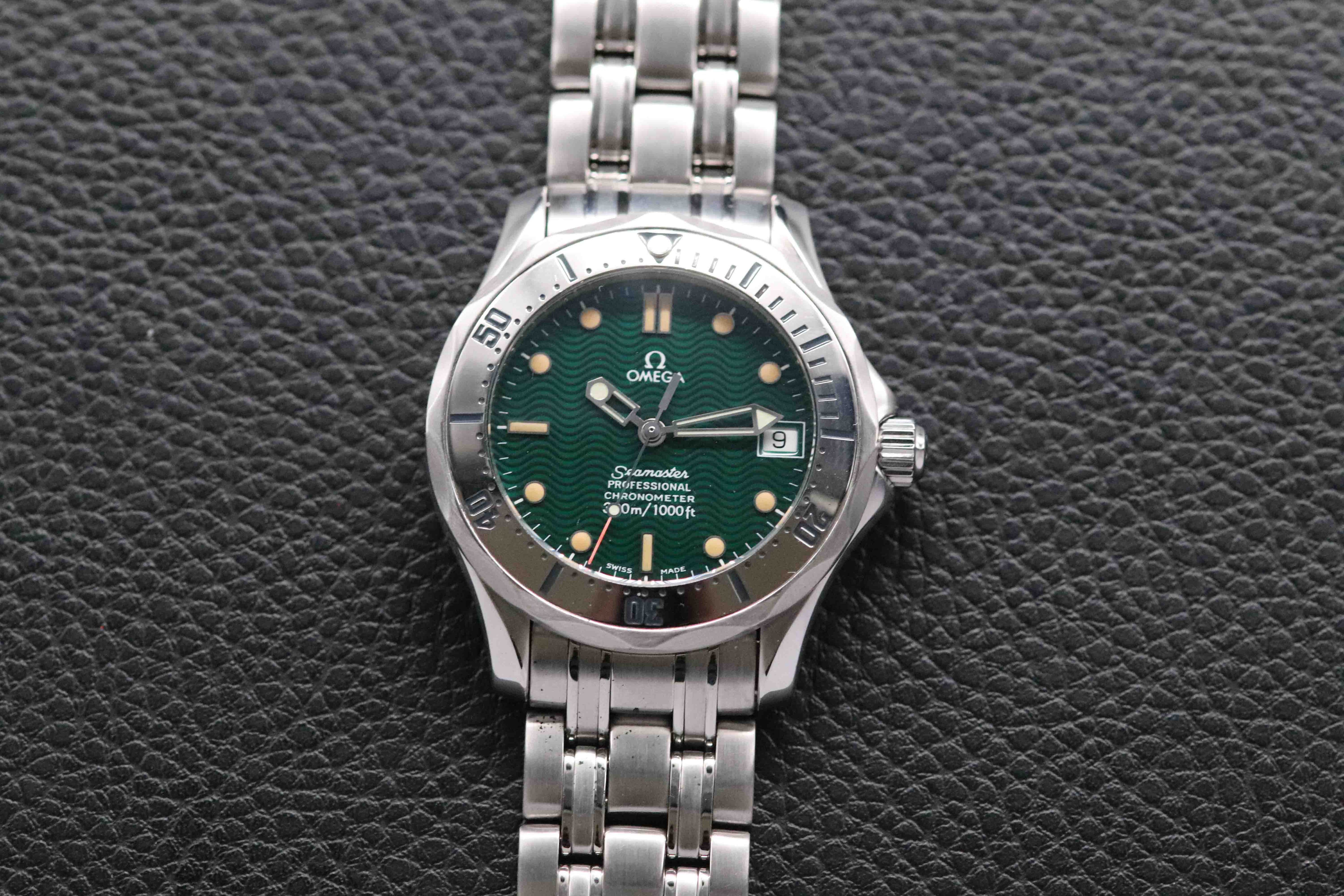 Omega Seamaster 300 2553.41 Jacques Mayol Green Fullset 1996 Box+Papers