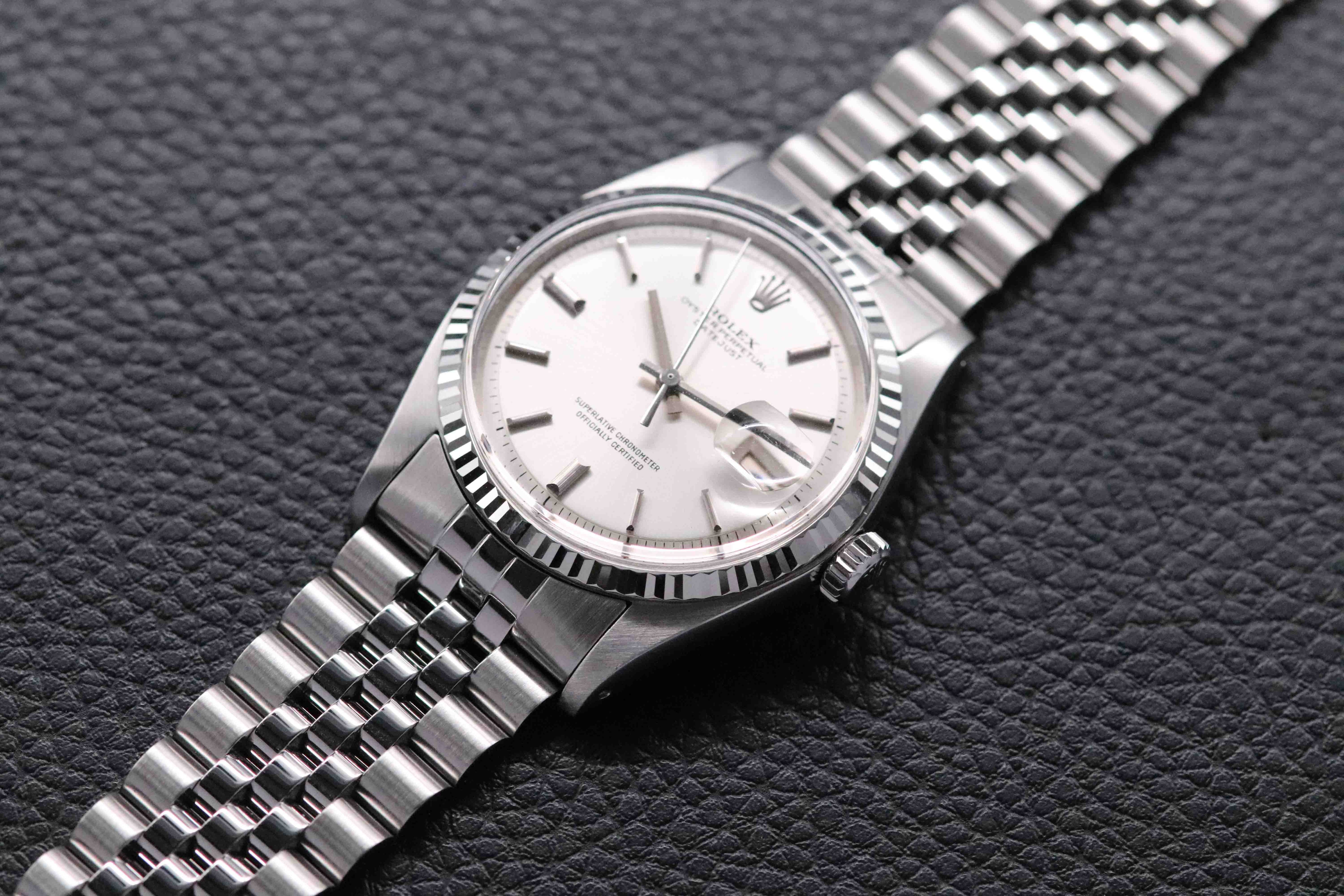 Rolex Datejust 1601 Silver 1972 No Lume Dial