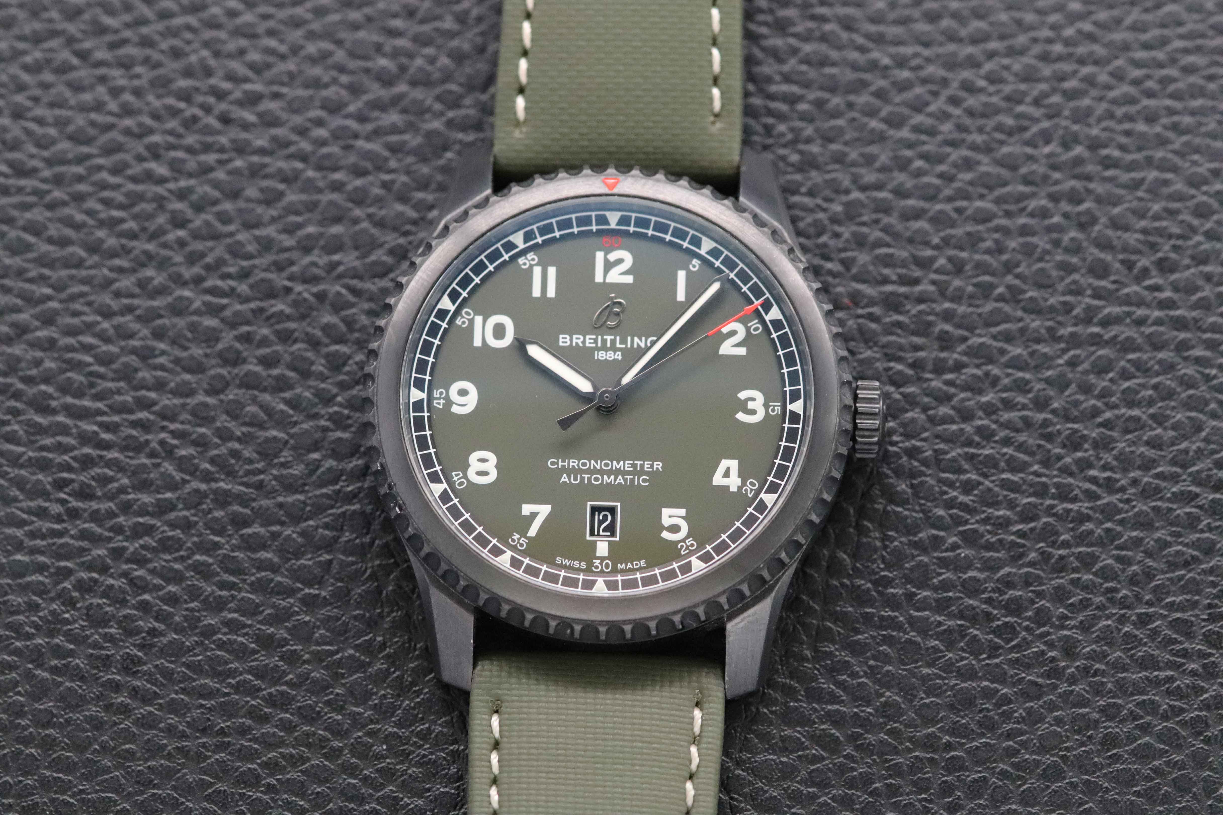 Breitling Aviator 8 Green A17315 Papers 2021