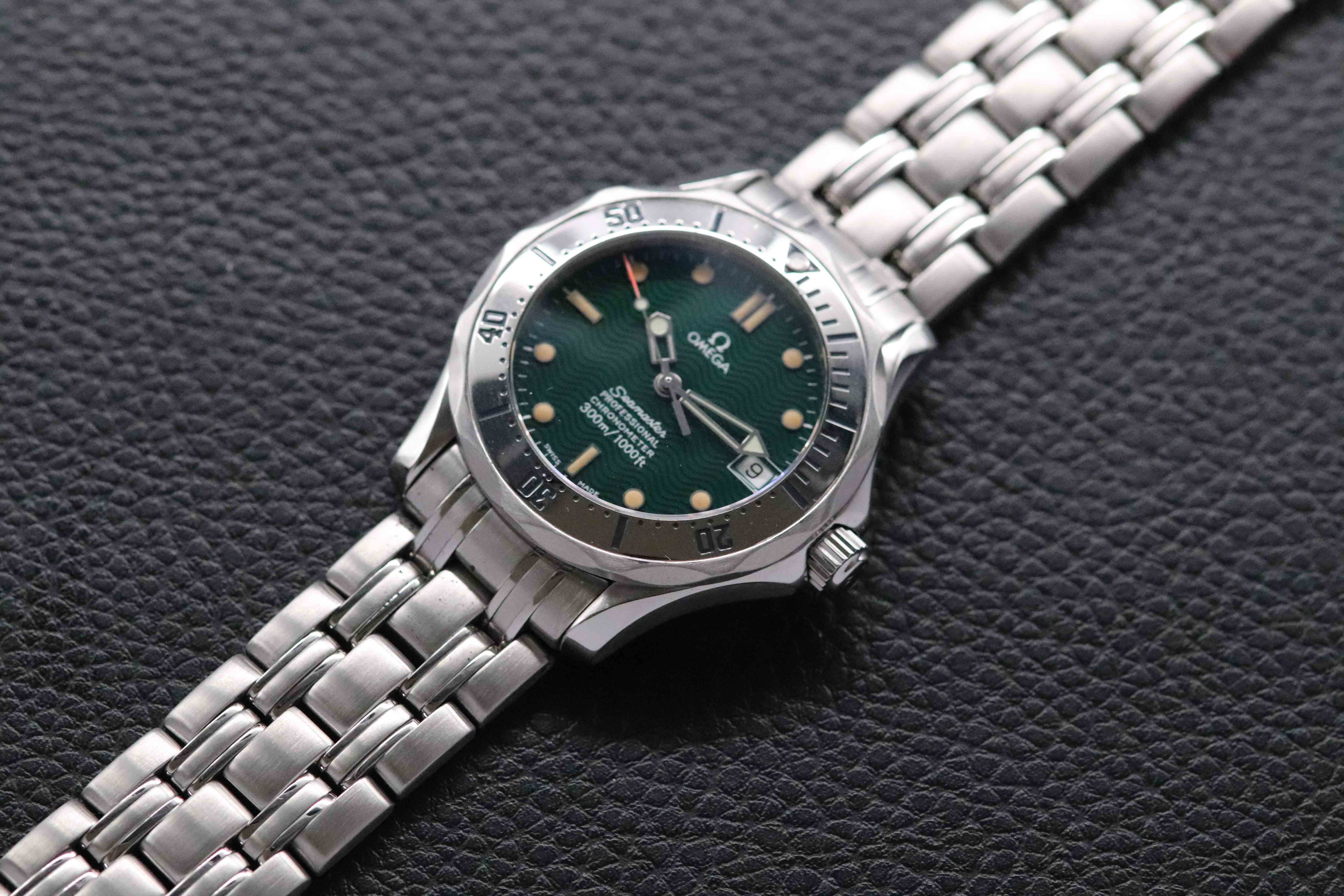 Omega Seamaster 300 2553.41 Jacques Mayol Green Fullset 1996 Box+Papers