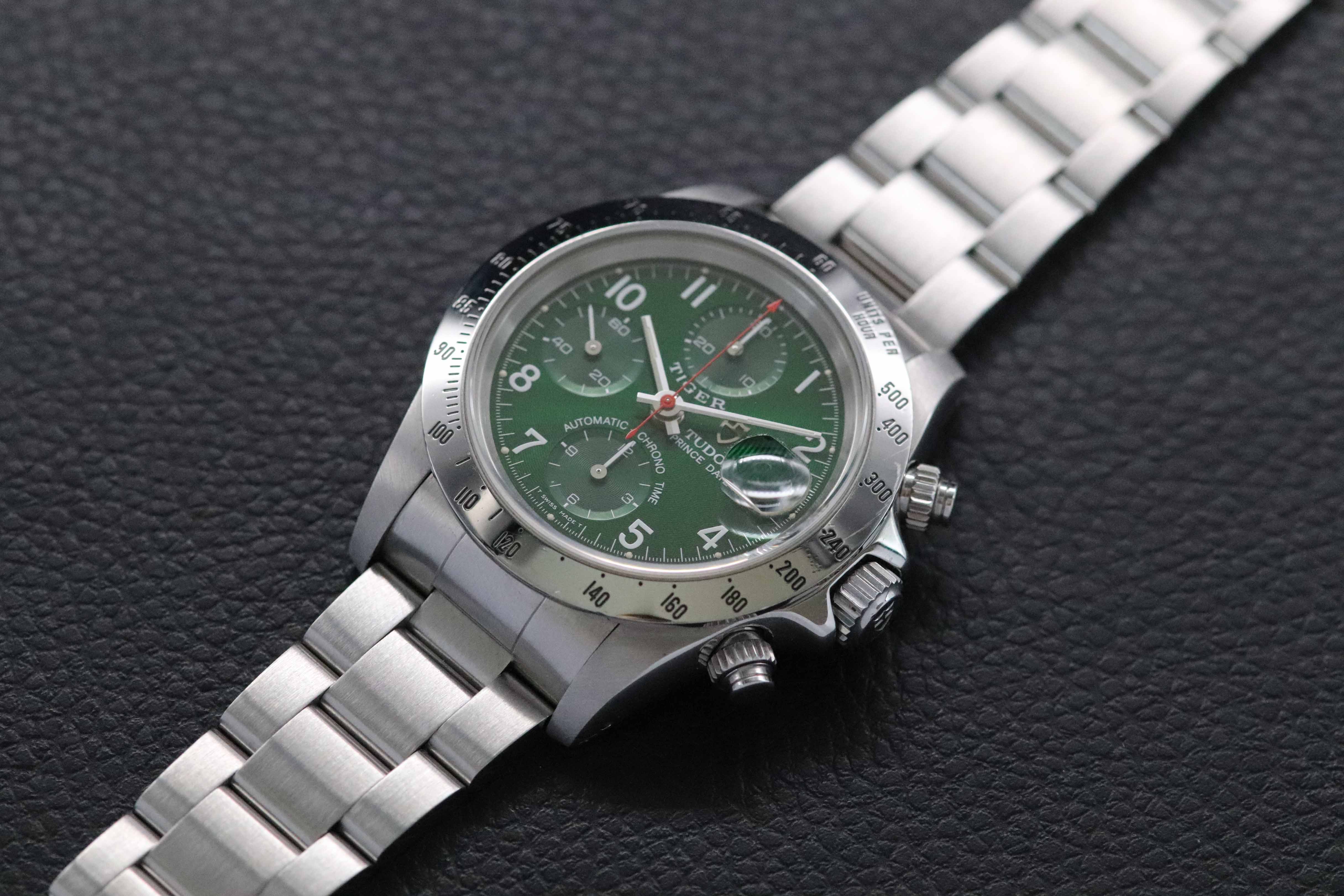 Tudor Oysterdate Small Block 79280 Esfera Verde 1999