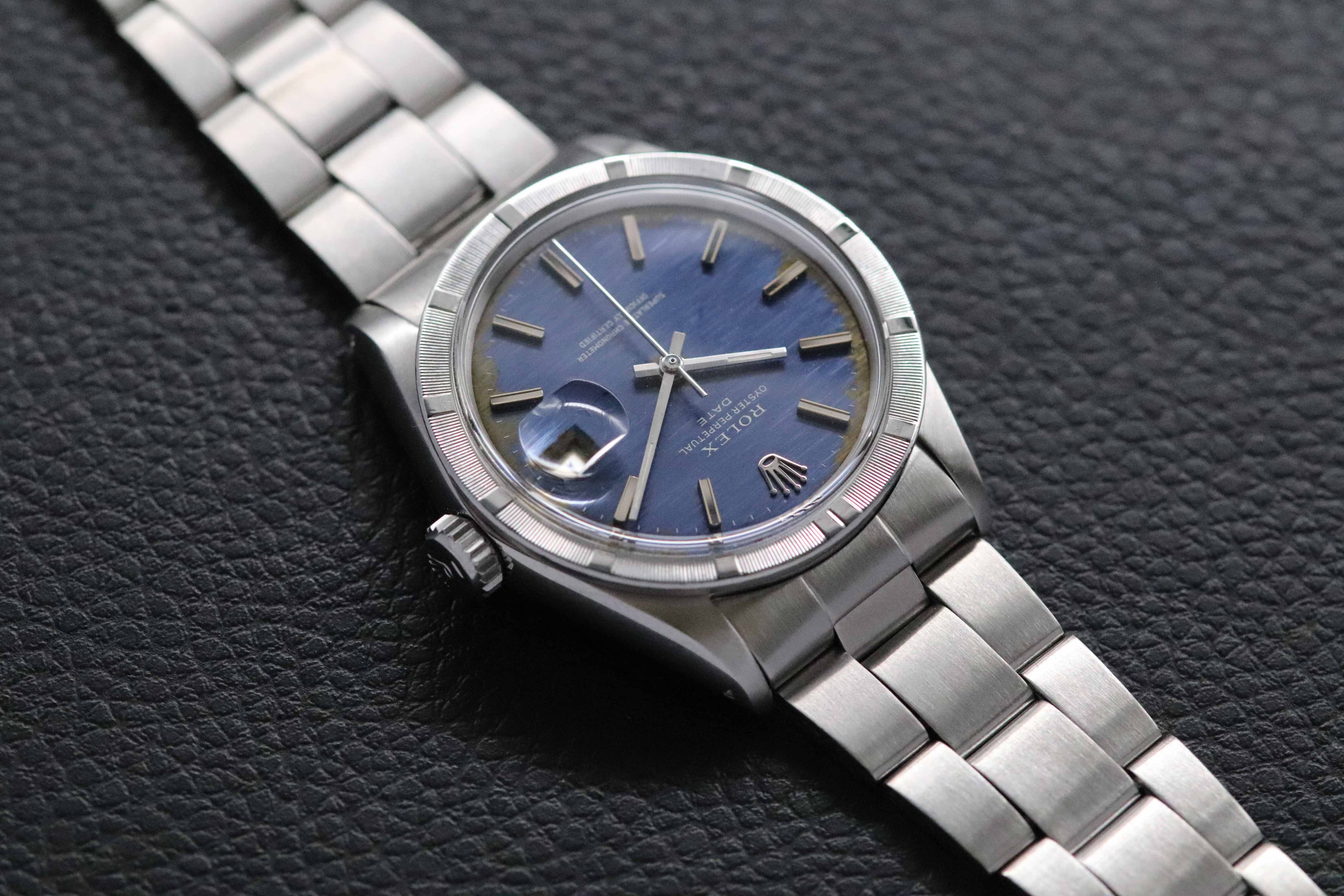 Rolex Date 1501, cadran bleu, 1970