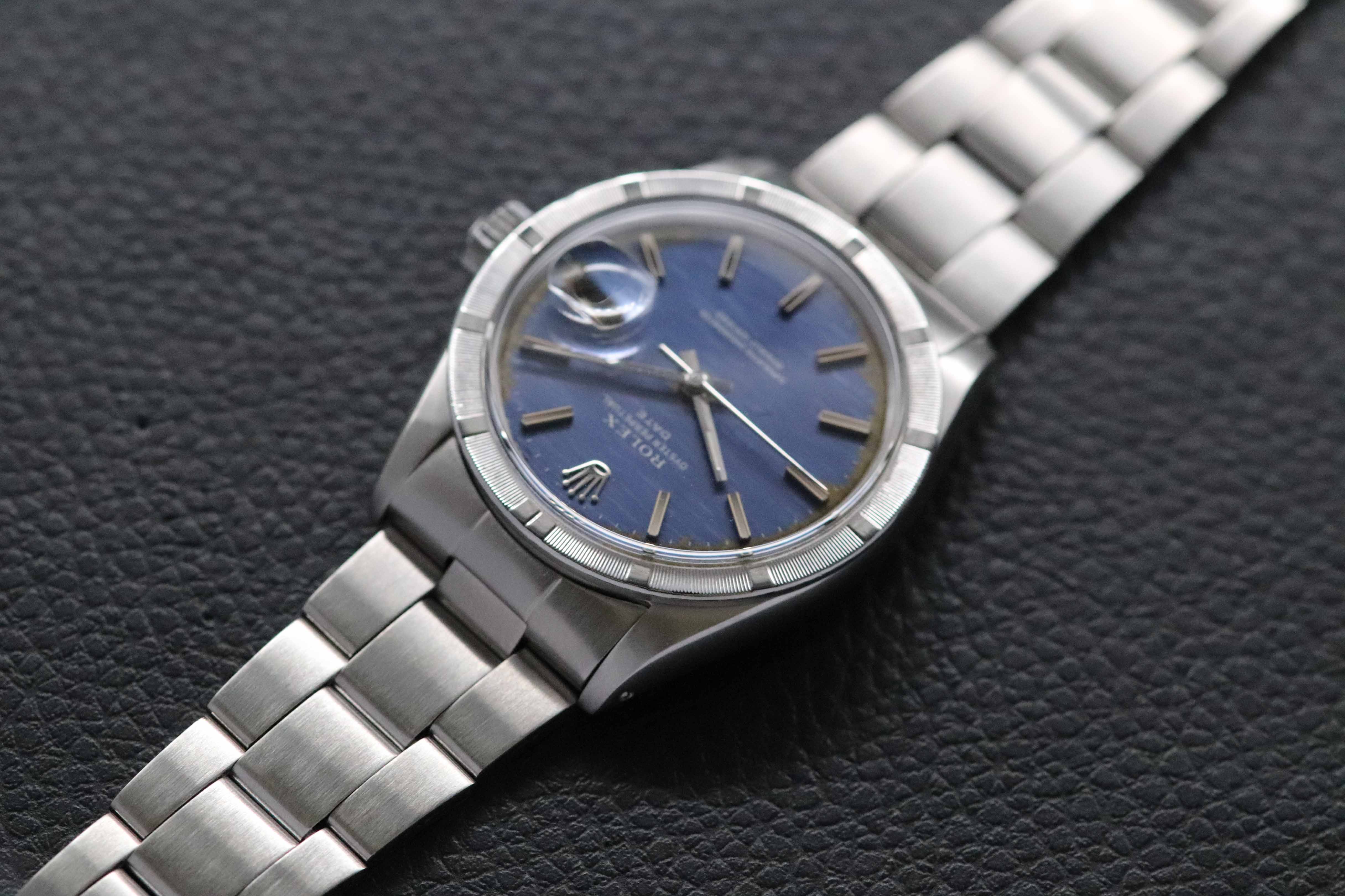 Rolex Date 1501, cadran bleu, 1970