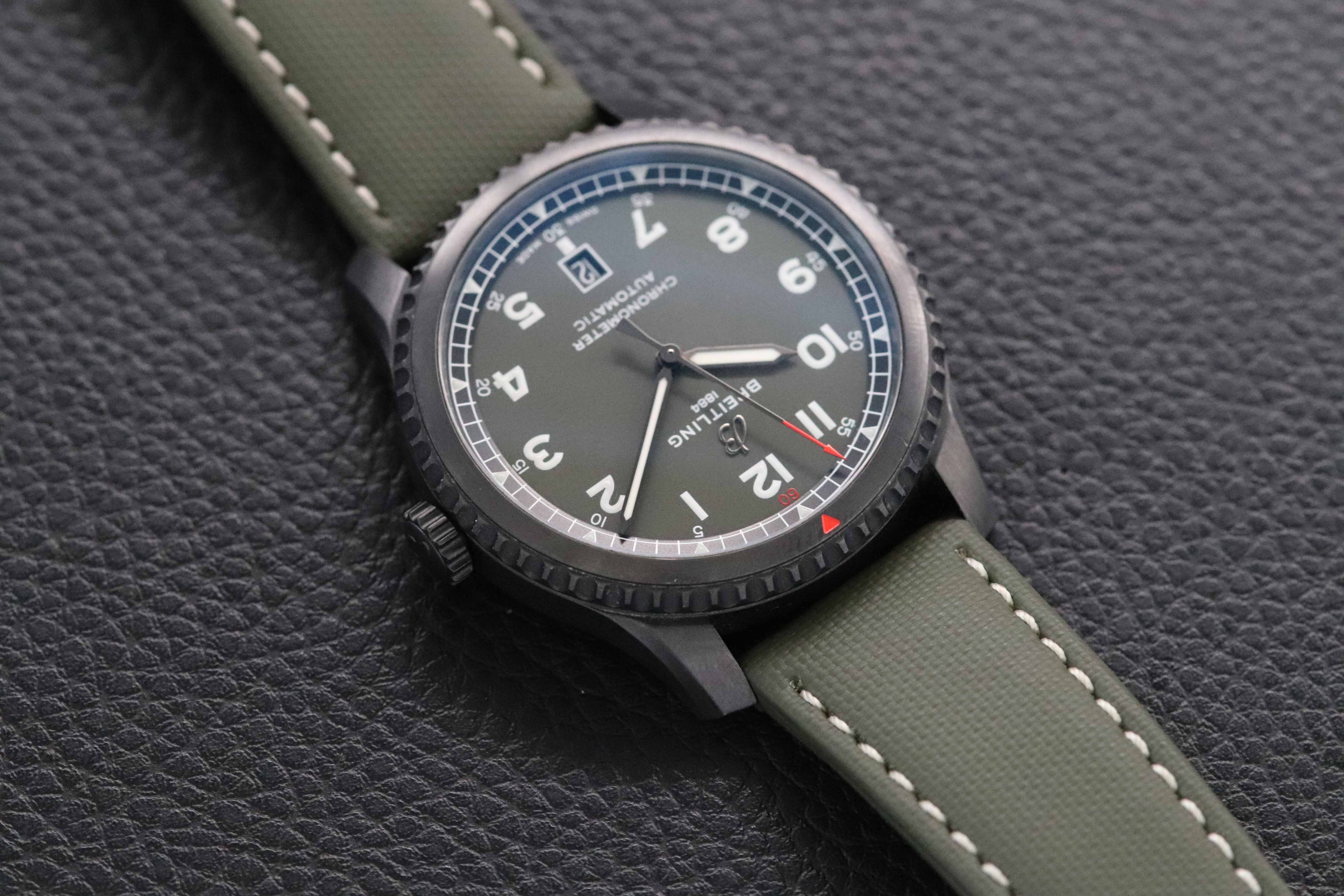 Breitling Aviator 8 Green A17315 Papers 2021