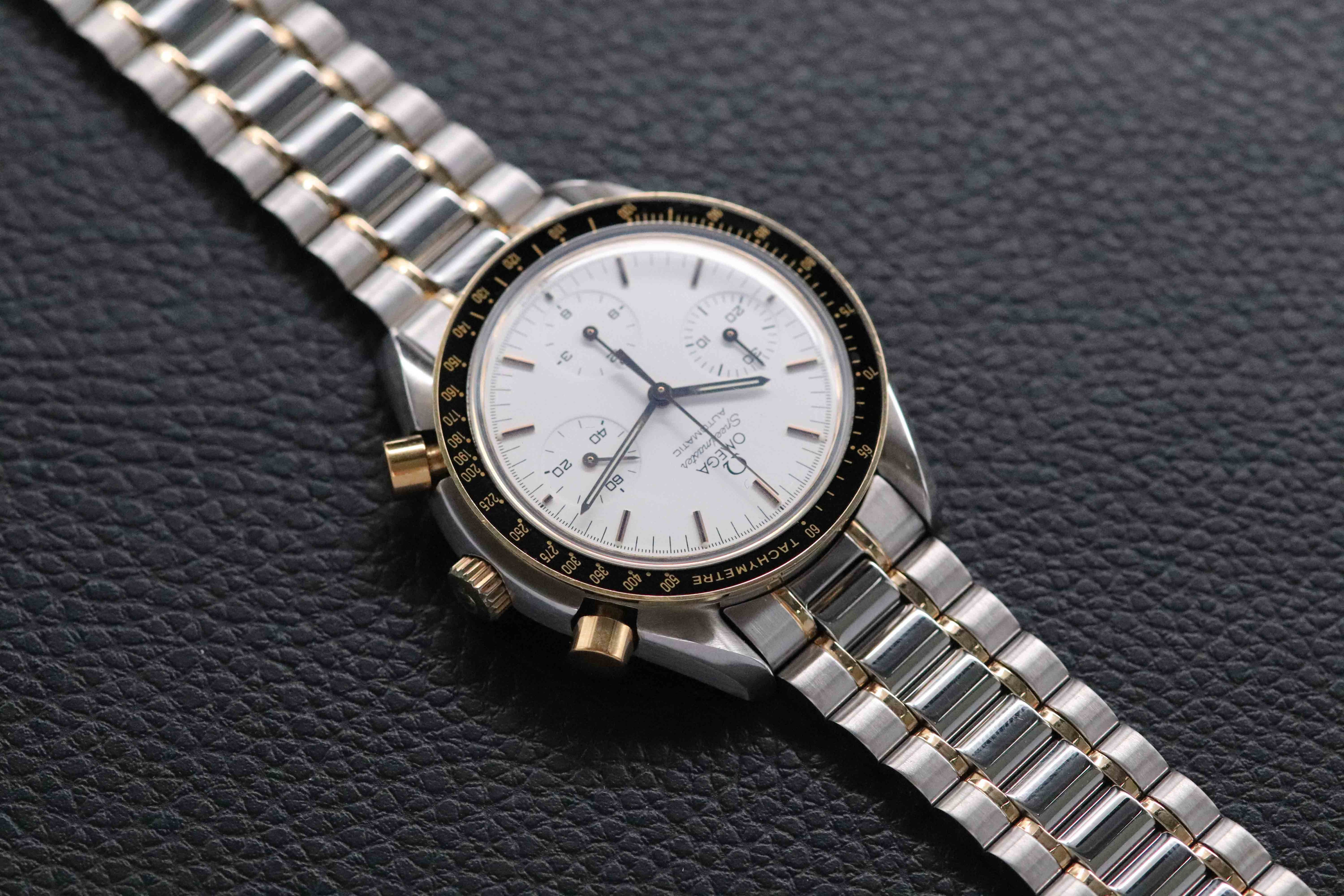 Omega Speedmaster Reduced 3310.20 Albino Gold 1996 Papers