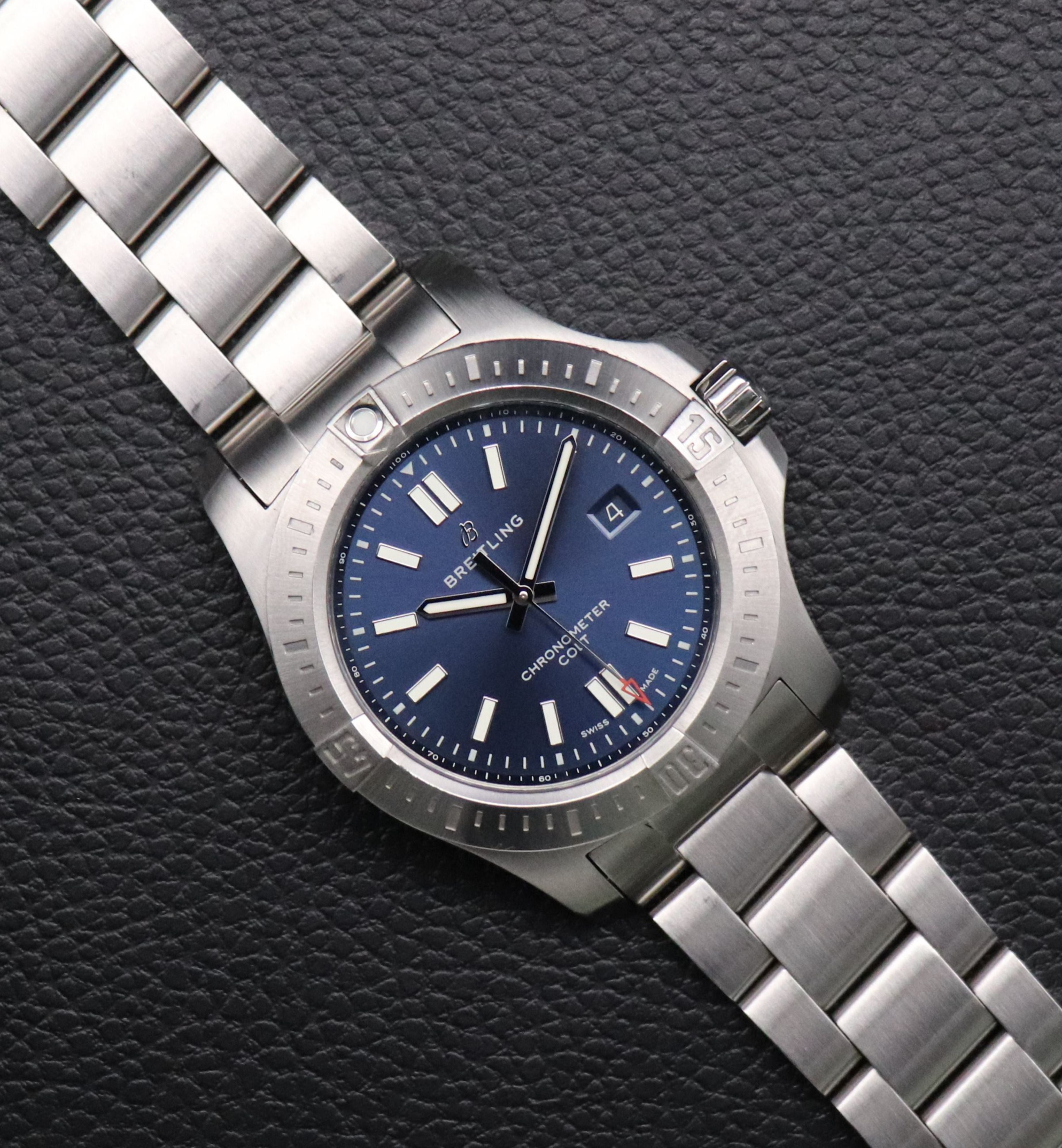 Breitling Colt A17388 Blue Dial Fullset 2018 Box+Papers