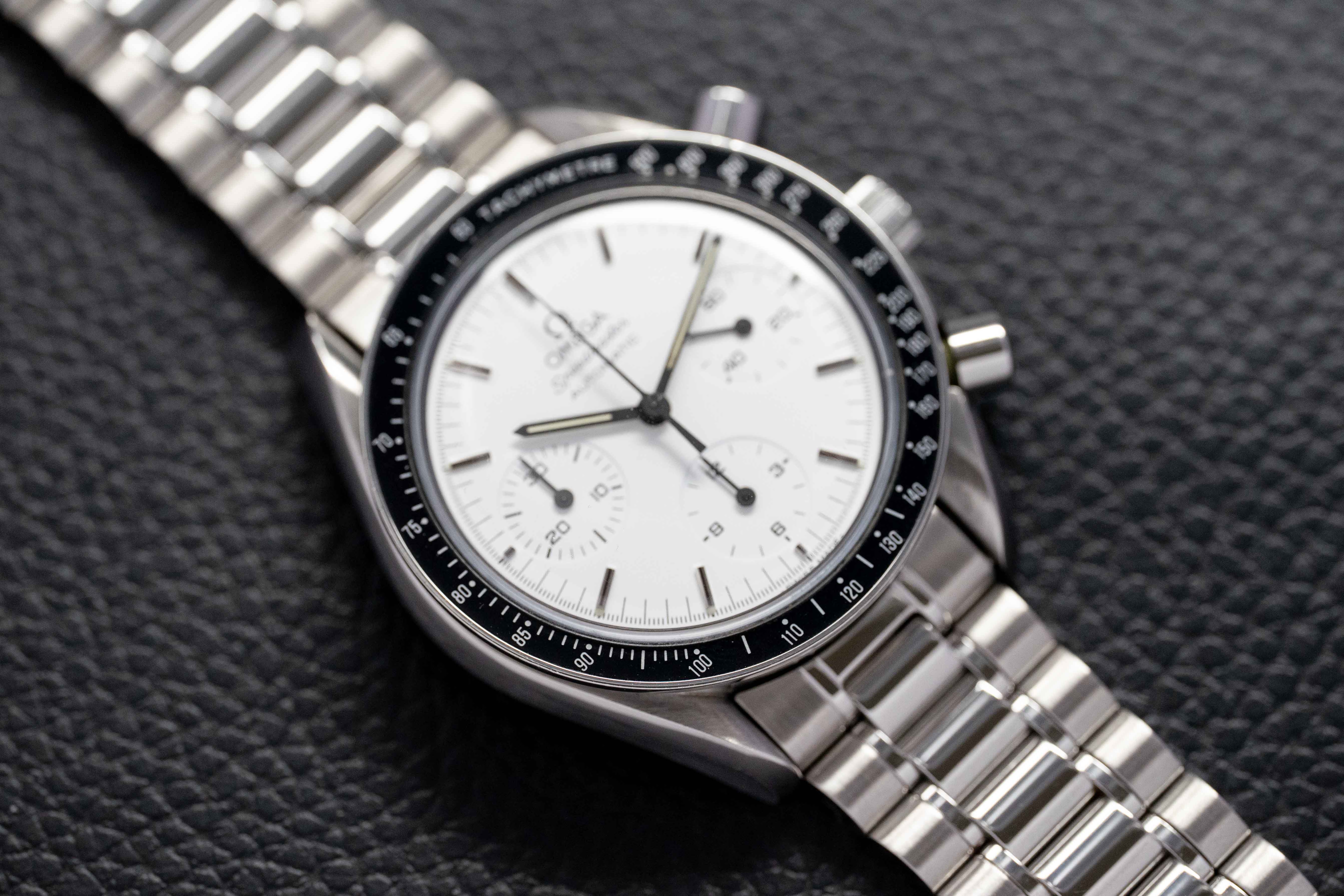 Omega Speedmaster Reduced 3510.20 Albino White Dial 1990 Papers