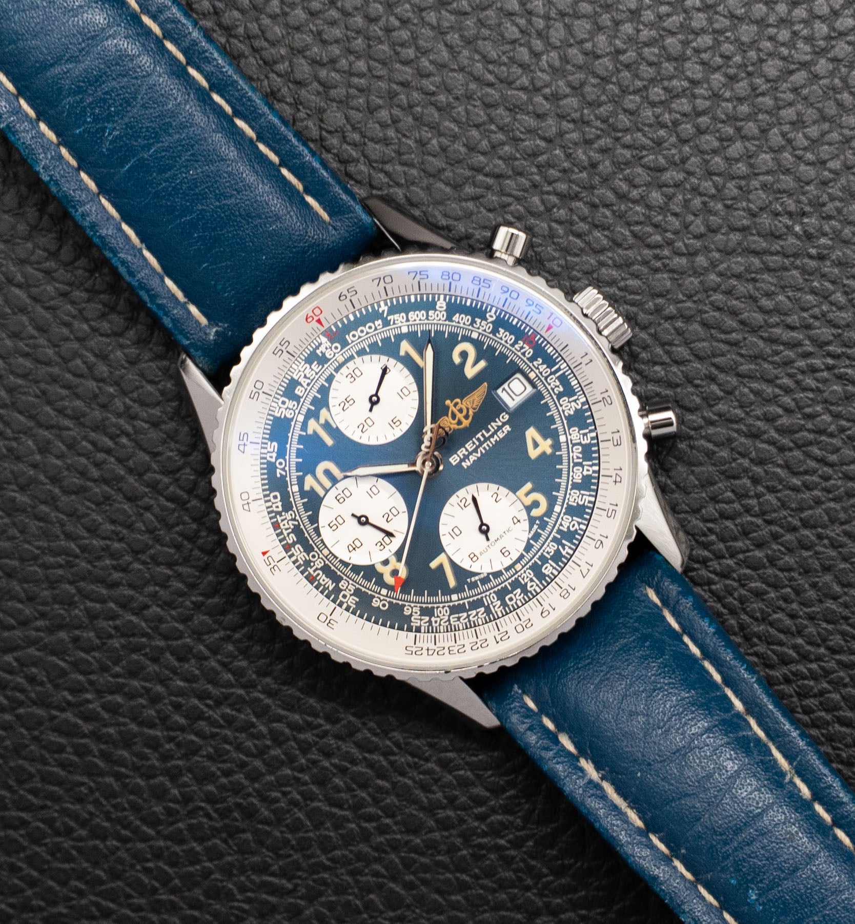 Breitling Old Navitimer A13022 Chronograph Blue Dial 1999