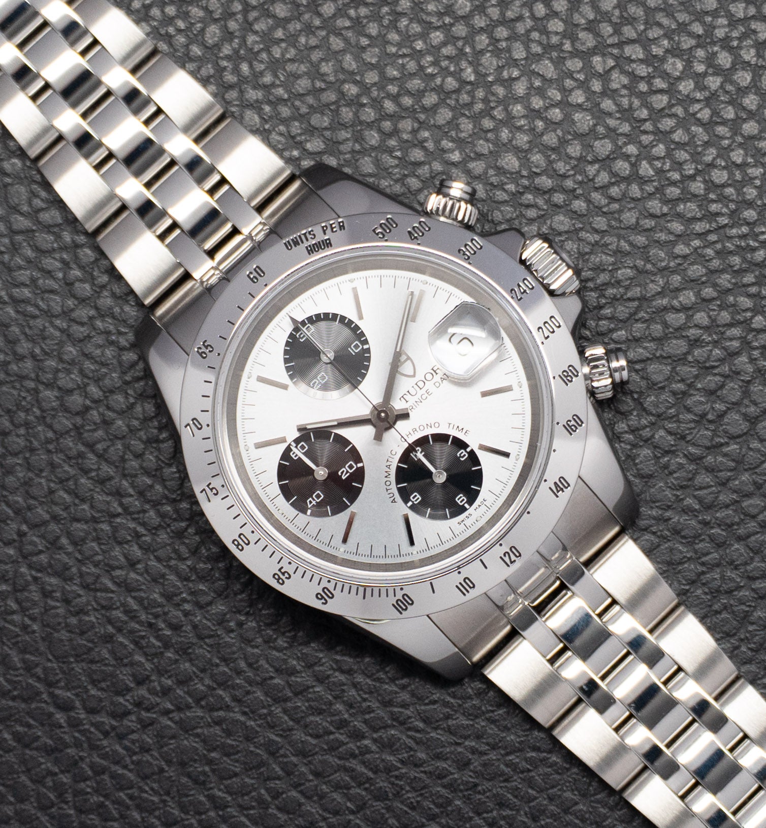 Tudor Oysterdate Small Block 79280 Silver Dial 2003 Panda