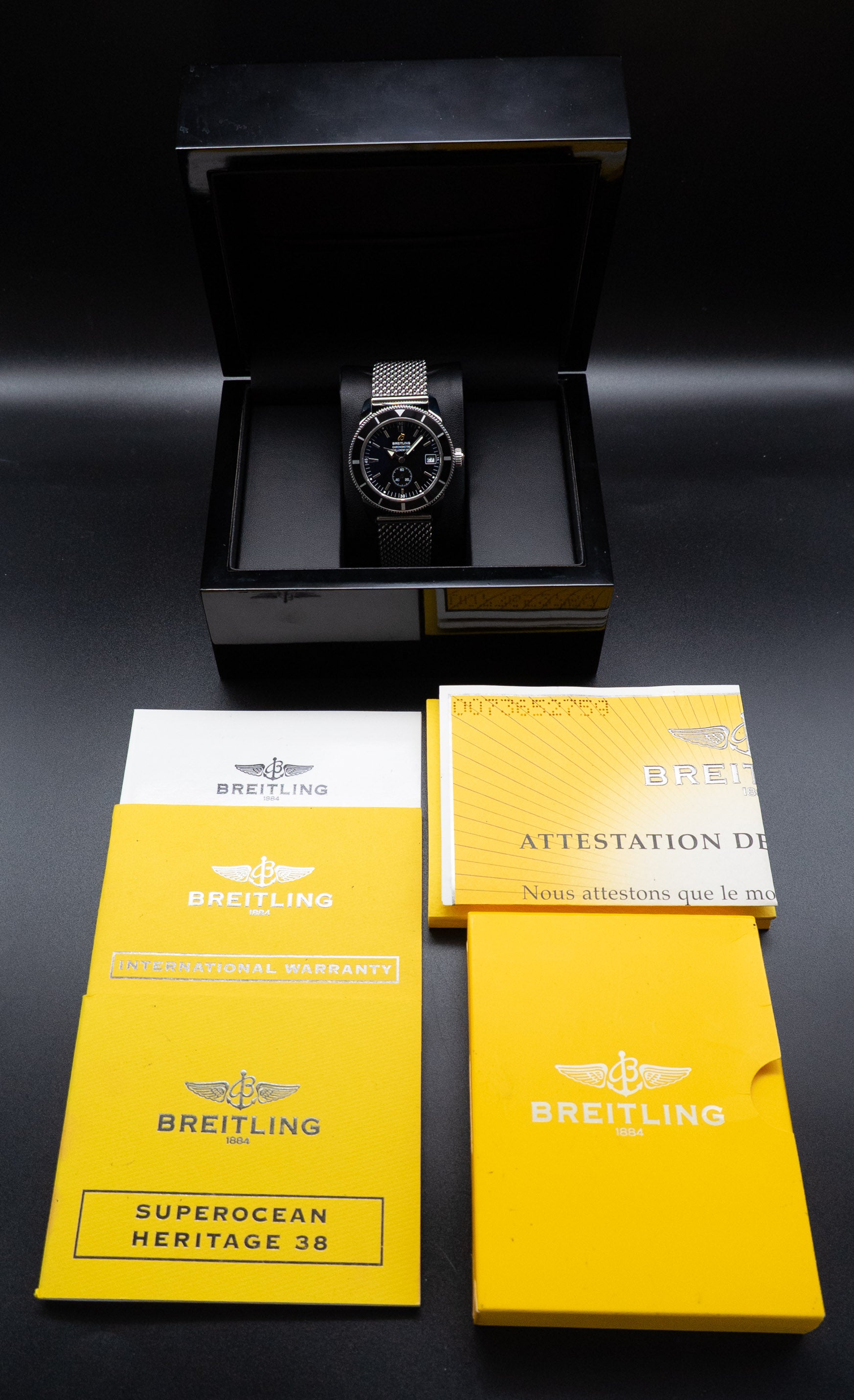 Breitling Superocean Heritage A37320 Black Dial 2007 Papers
