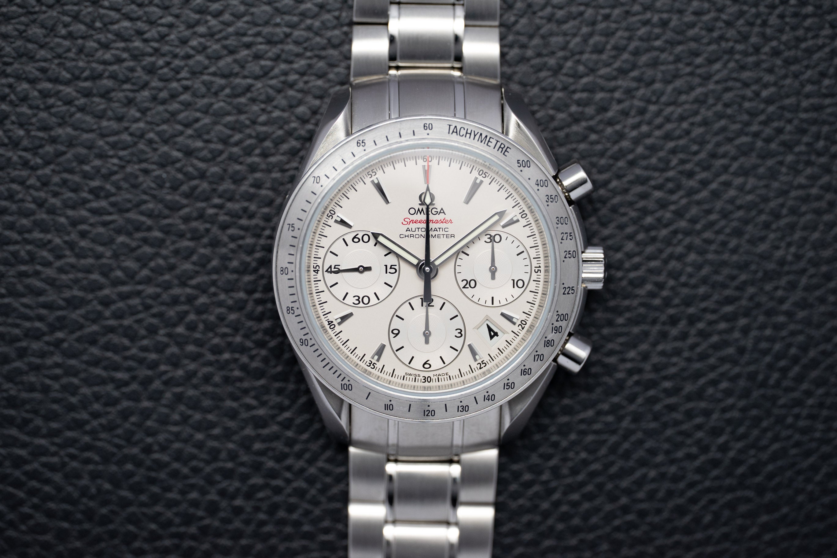 Omega Speedmaster Date 323.10.40.40.02.001 White Dial 2014