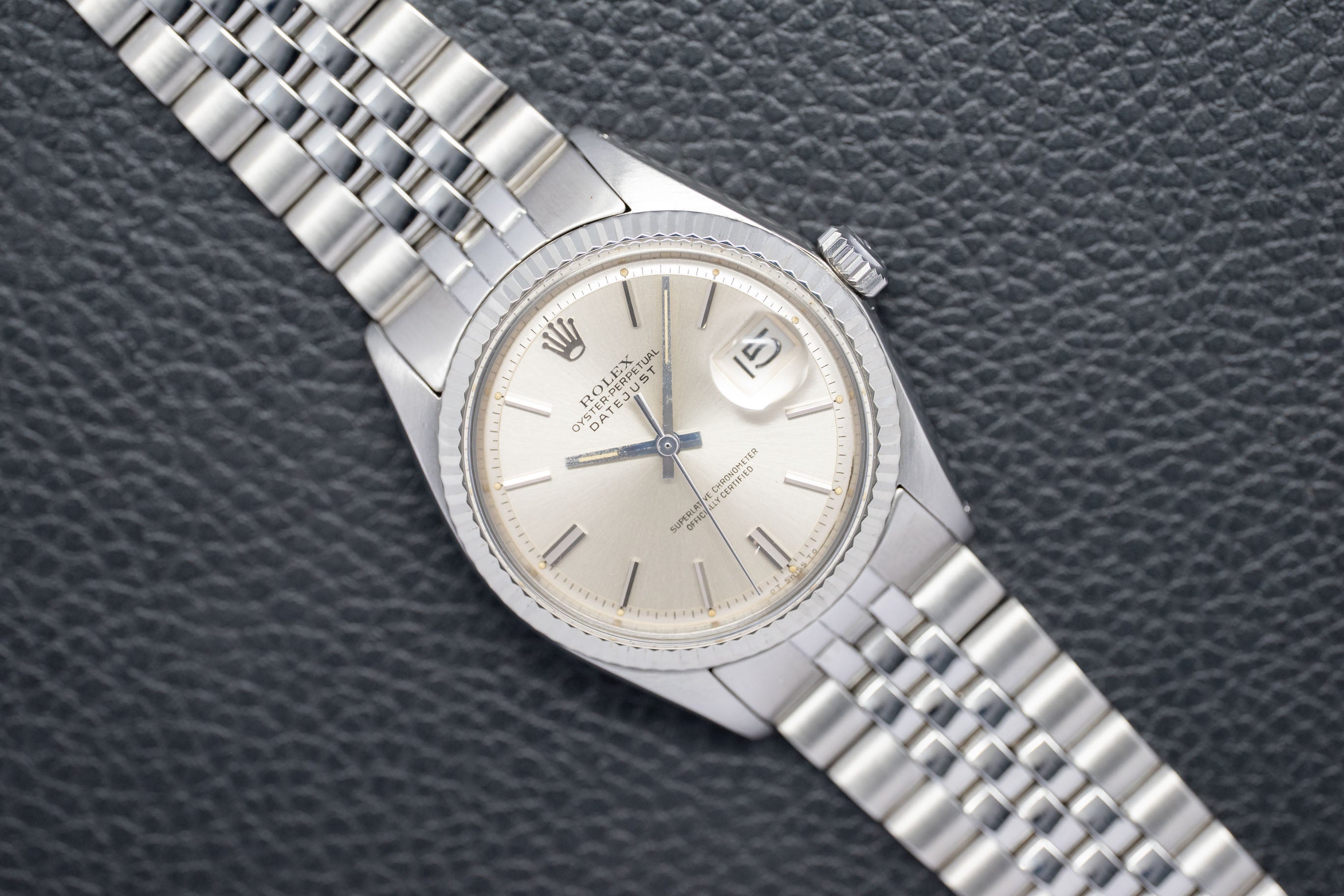 Rolex Datejust 1601 Silver Dial Fullset 1971 Box+Papers