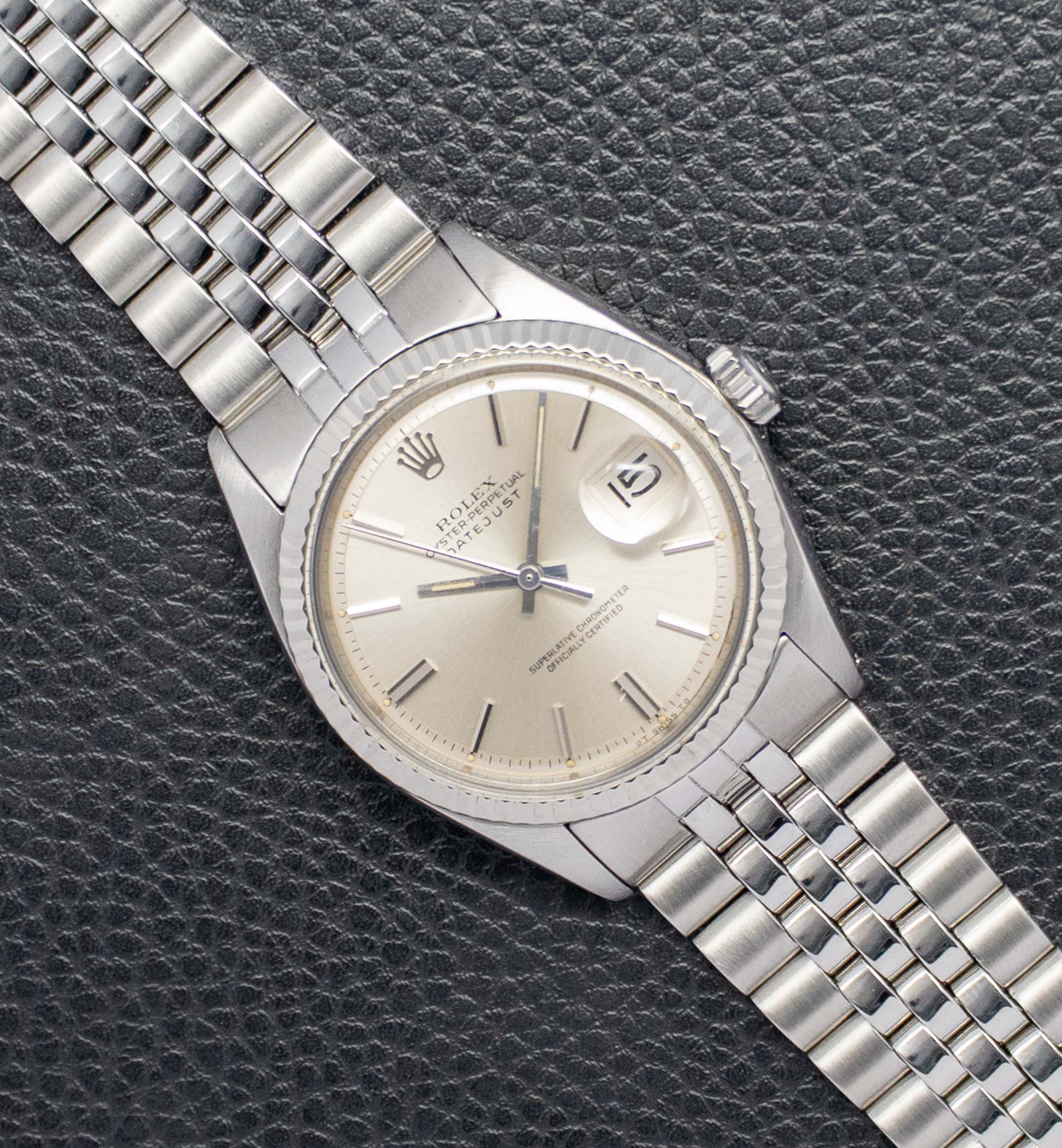Rolex Datejust 1601 Silver Dial Fullset 1971 Box+Papers