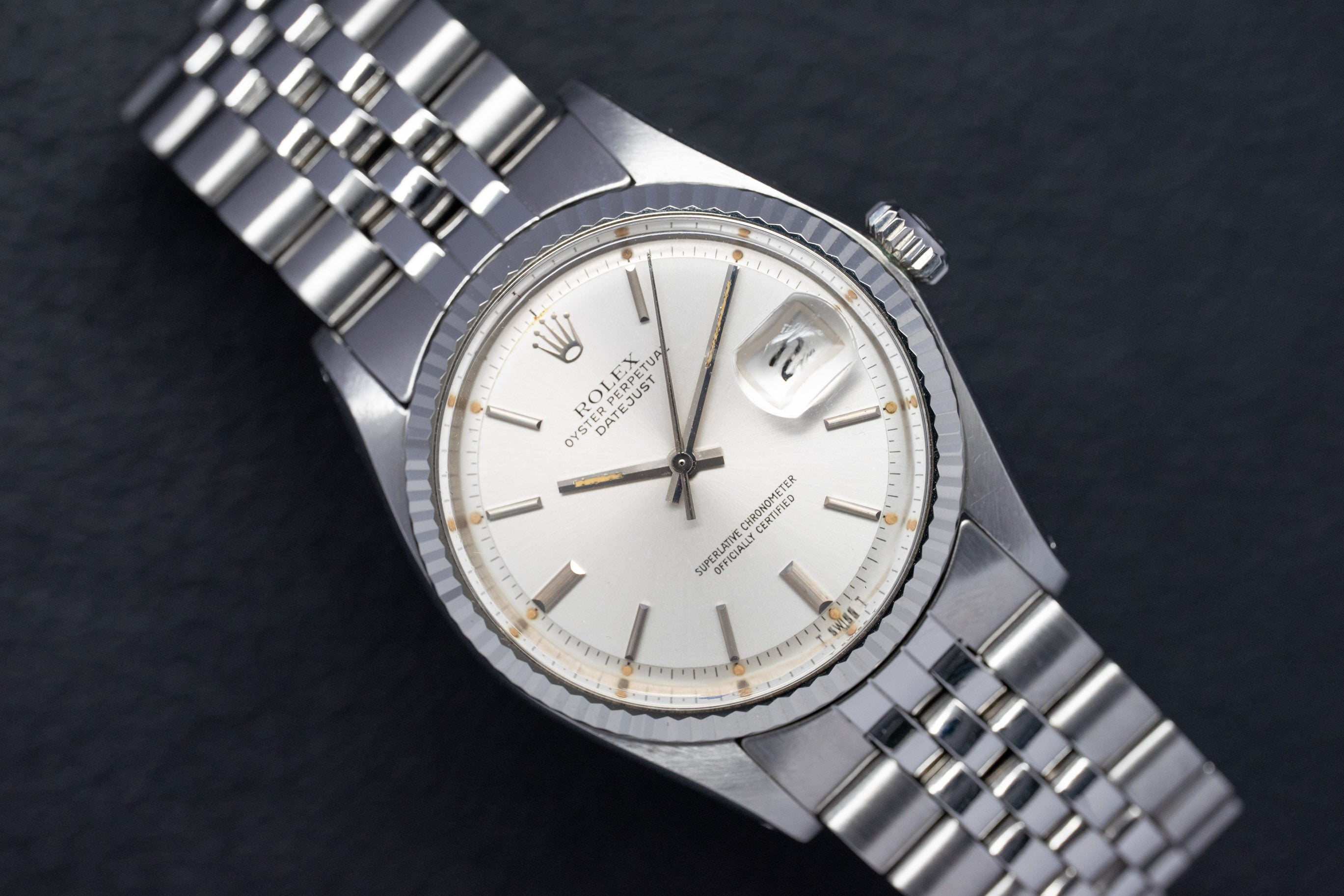 Rolex Datejust 1601 Silver Dial 1972 Box
