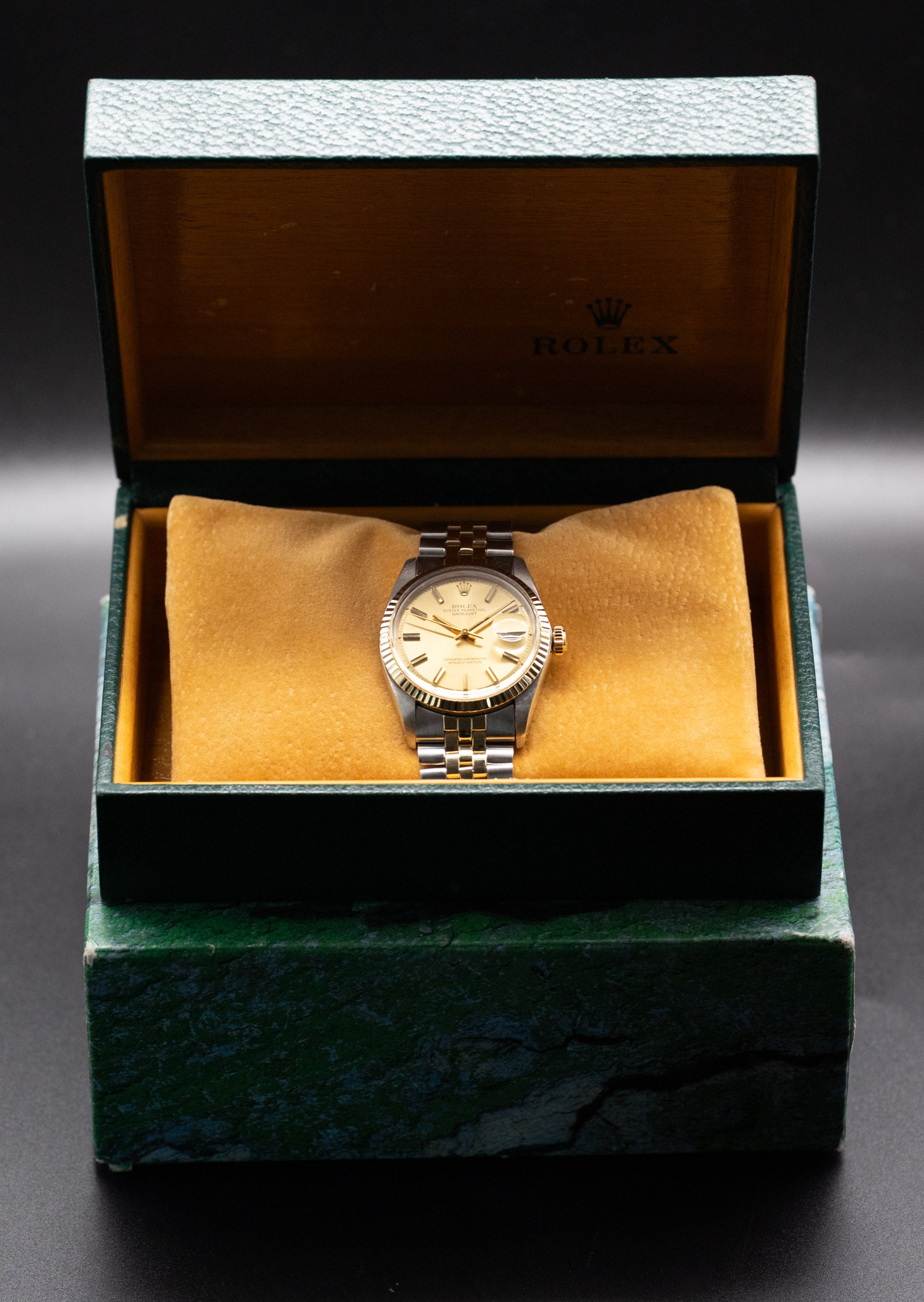 Rolex Datejust 1601 Champagne Dial 1975 Box