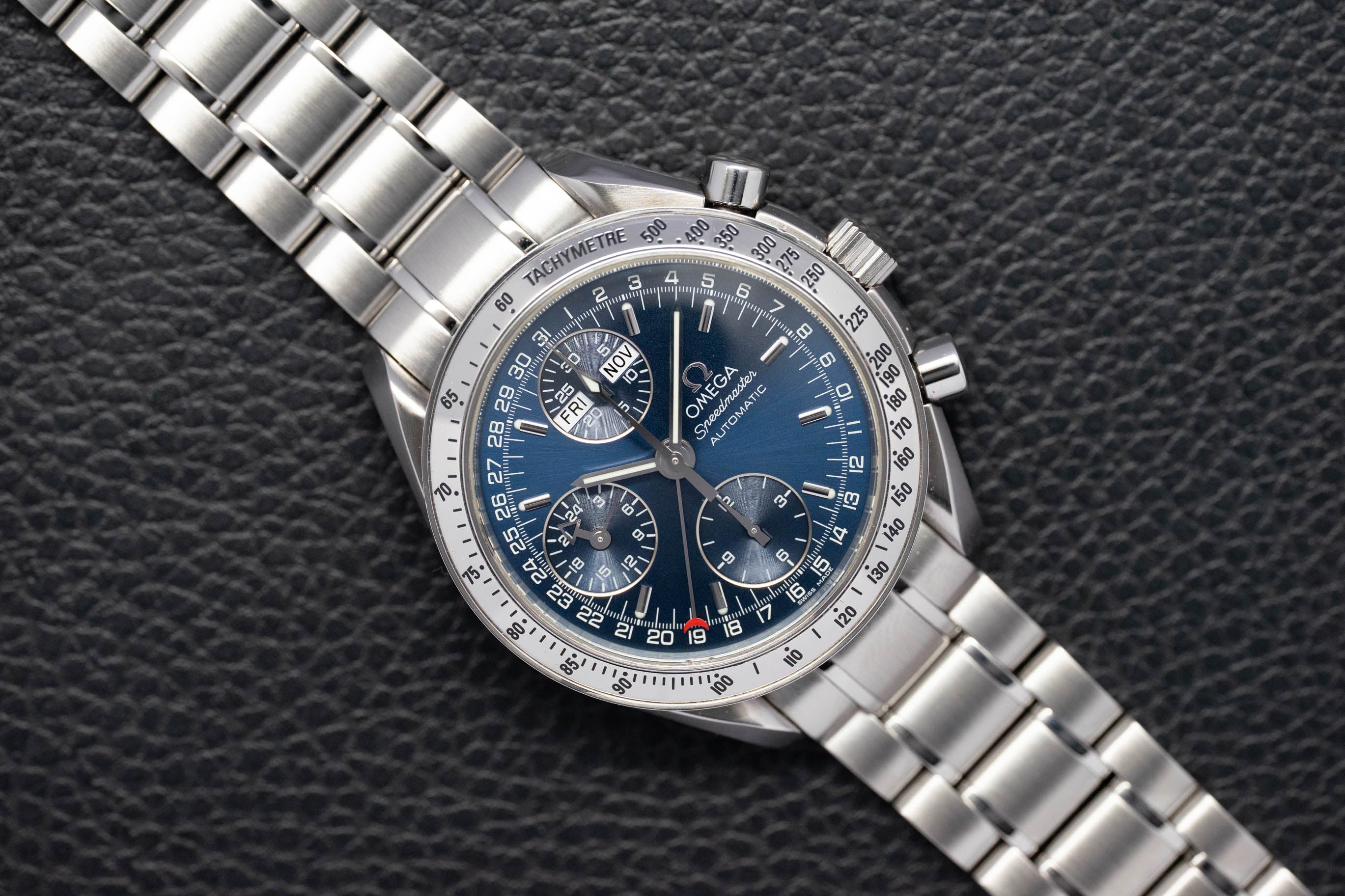 Omega Speedmaster Day Date 3523.80 Blue Dial 1998