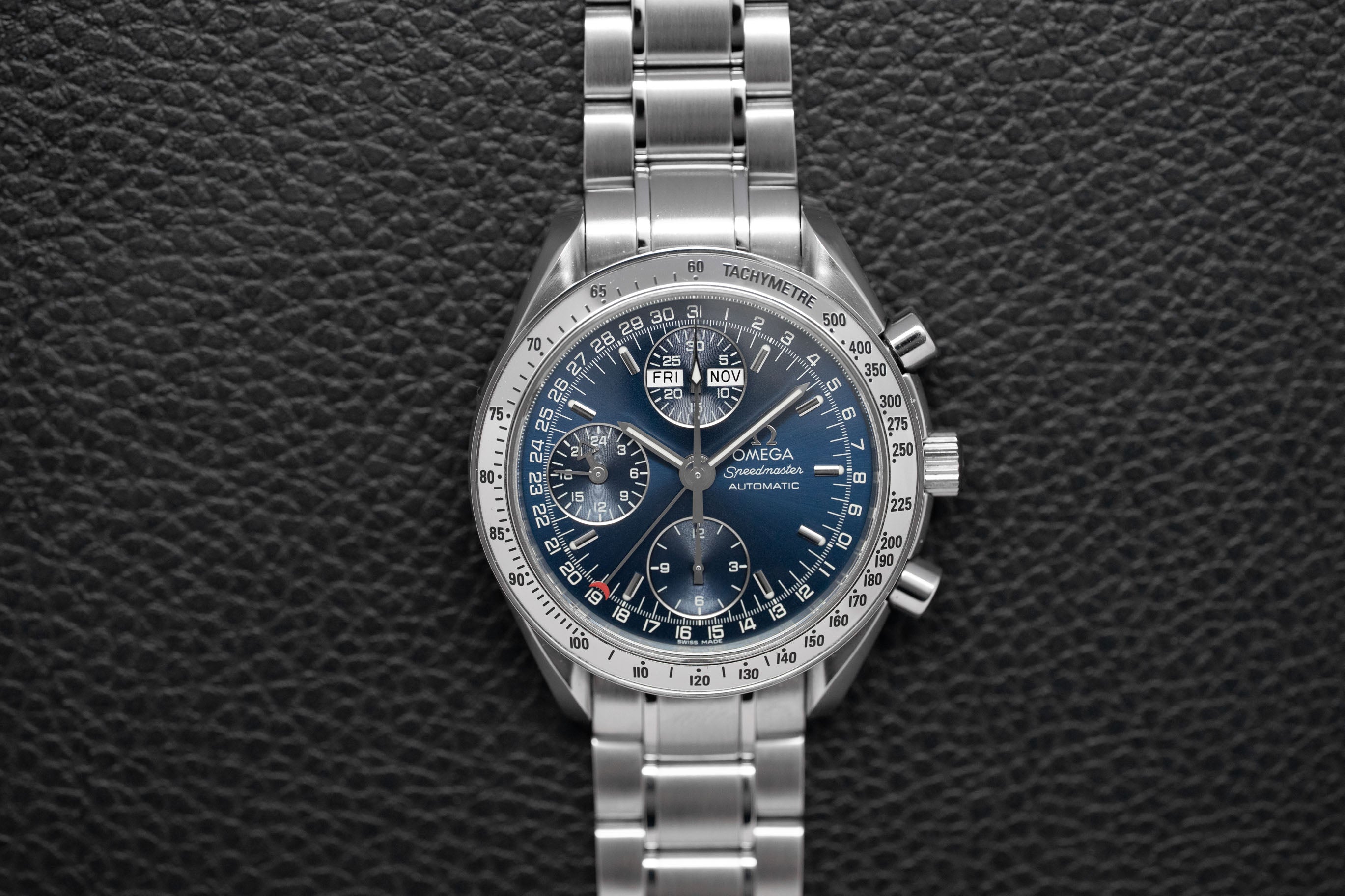 Omega Speedmaster Day Date 3523.80 Blue Dial 1998