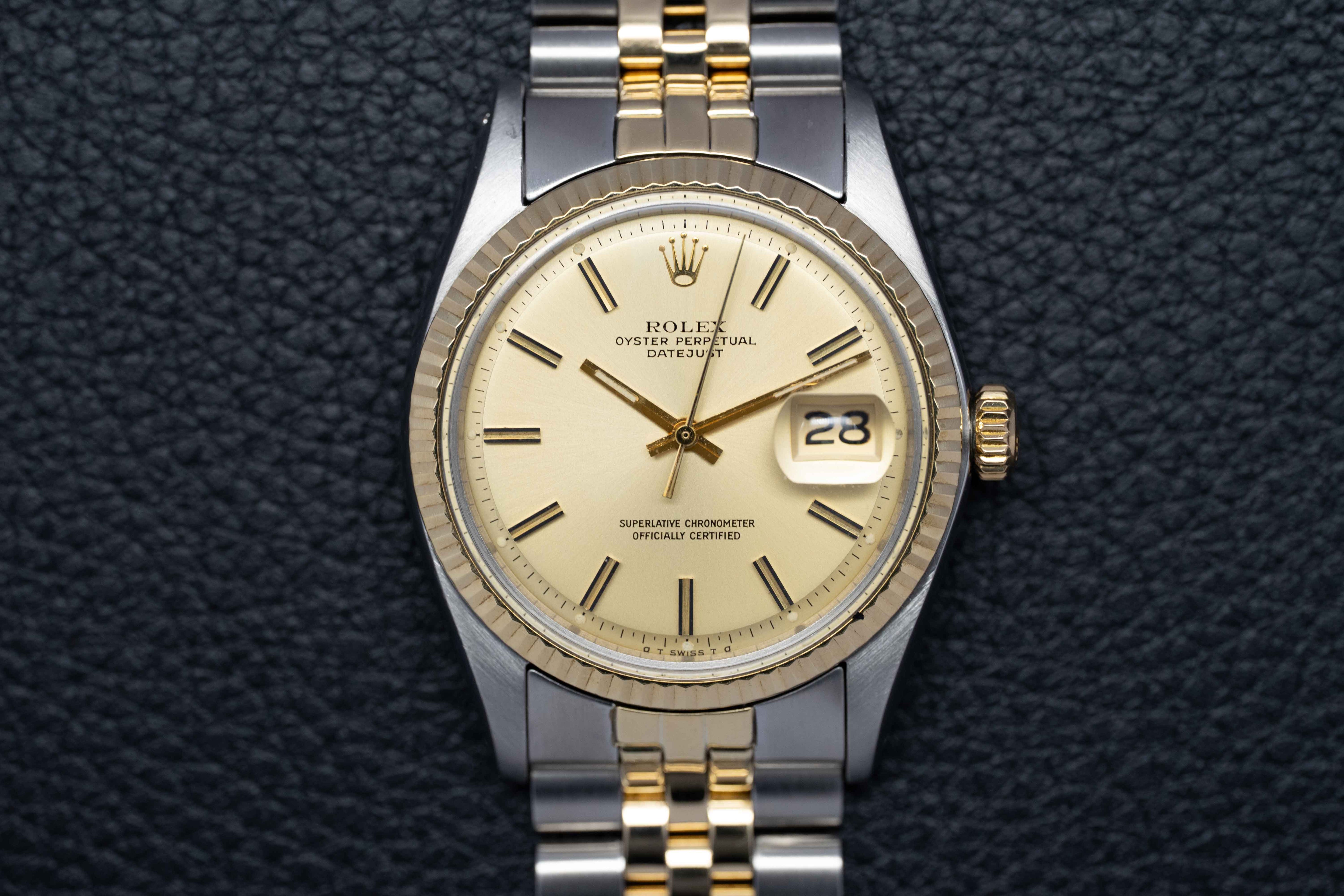 Rolex Datejust 1601 Gold Dial 1972