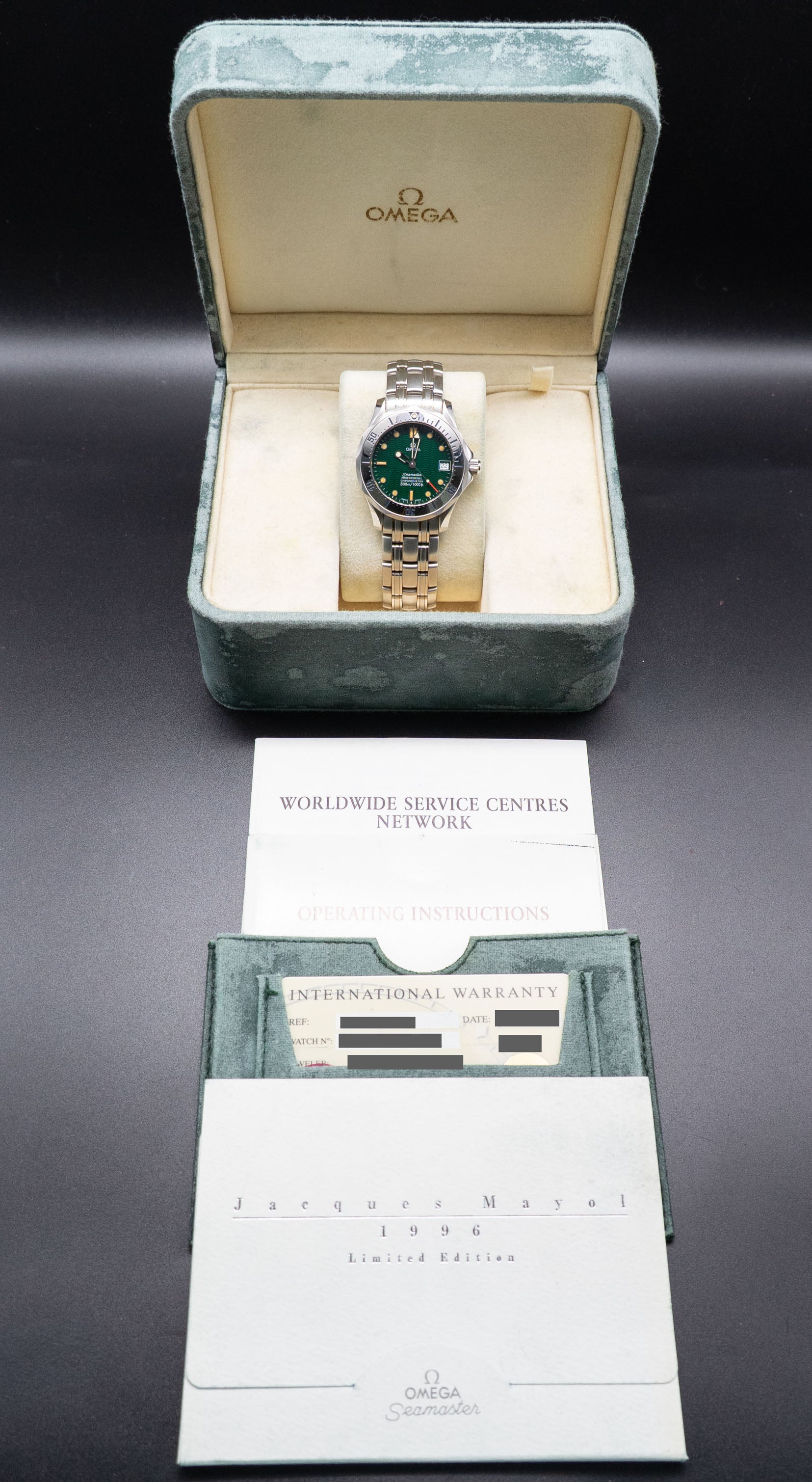 Omega Seamaster 300 Jaques Mayol 2553.41 Fullset 1996 Box+Papers