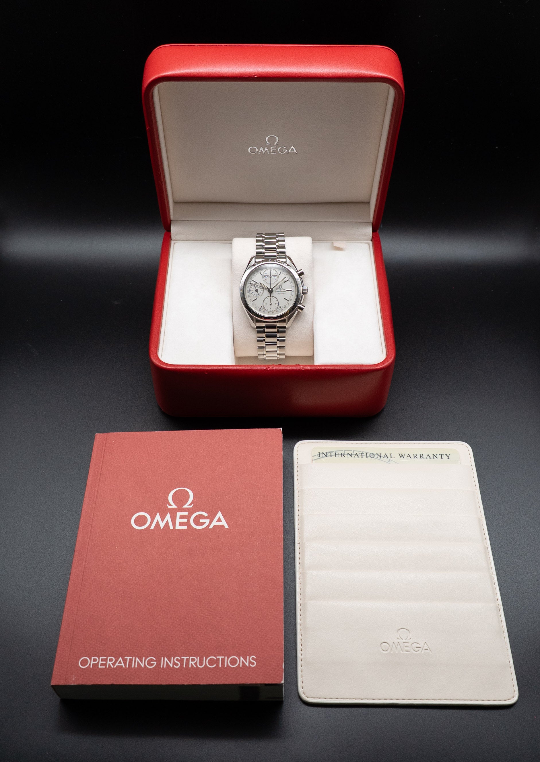 Omega Speedmaster Day Date 3521.30 Juego completo 2000 Caja+papeles