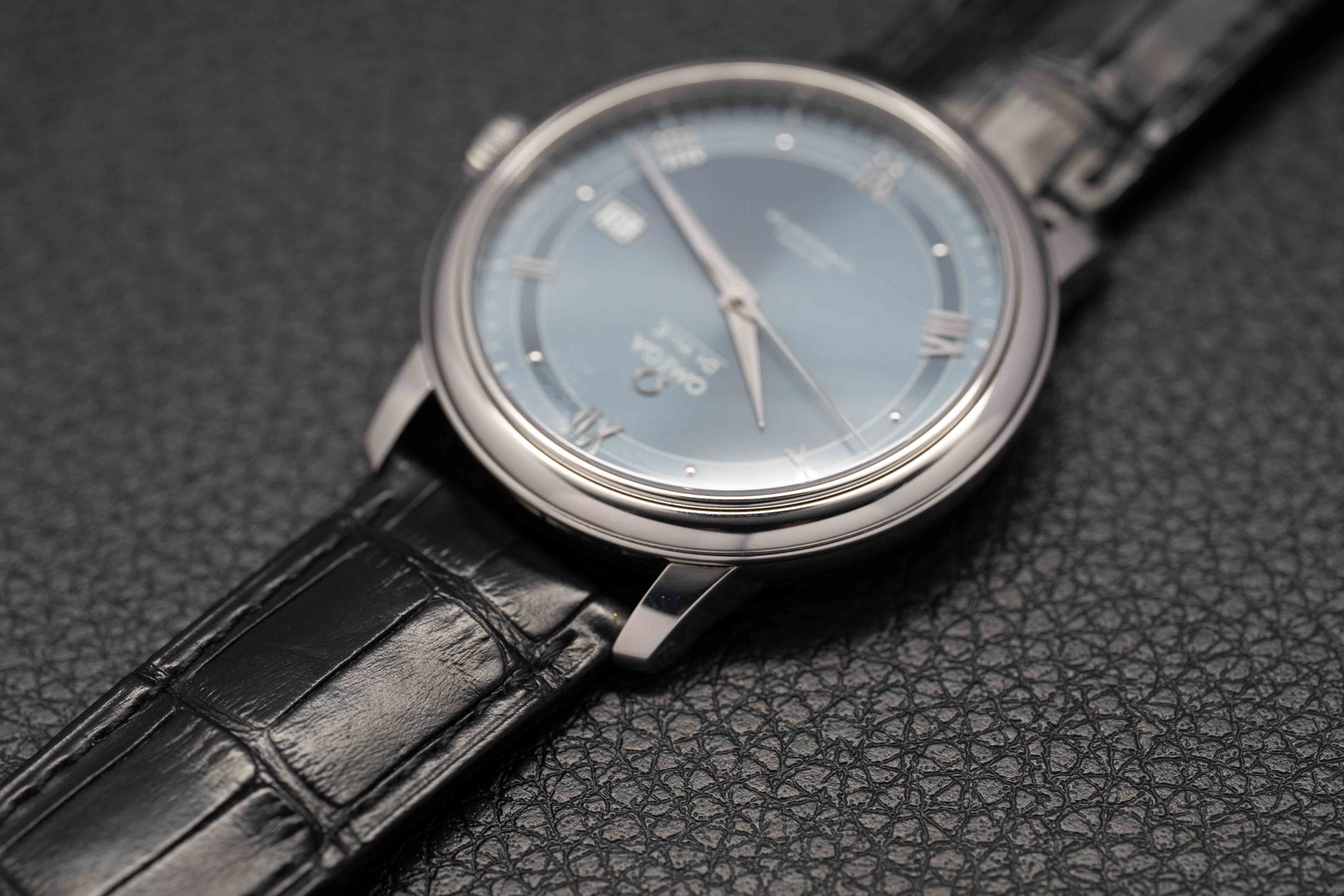 Omega De Ville Prestige 424.13.40.20.03.002 Quadrante blu 2017 Con certificati