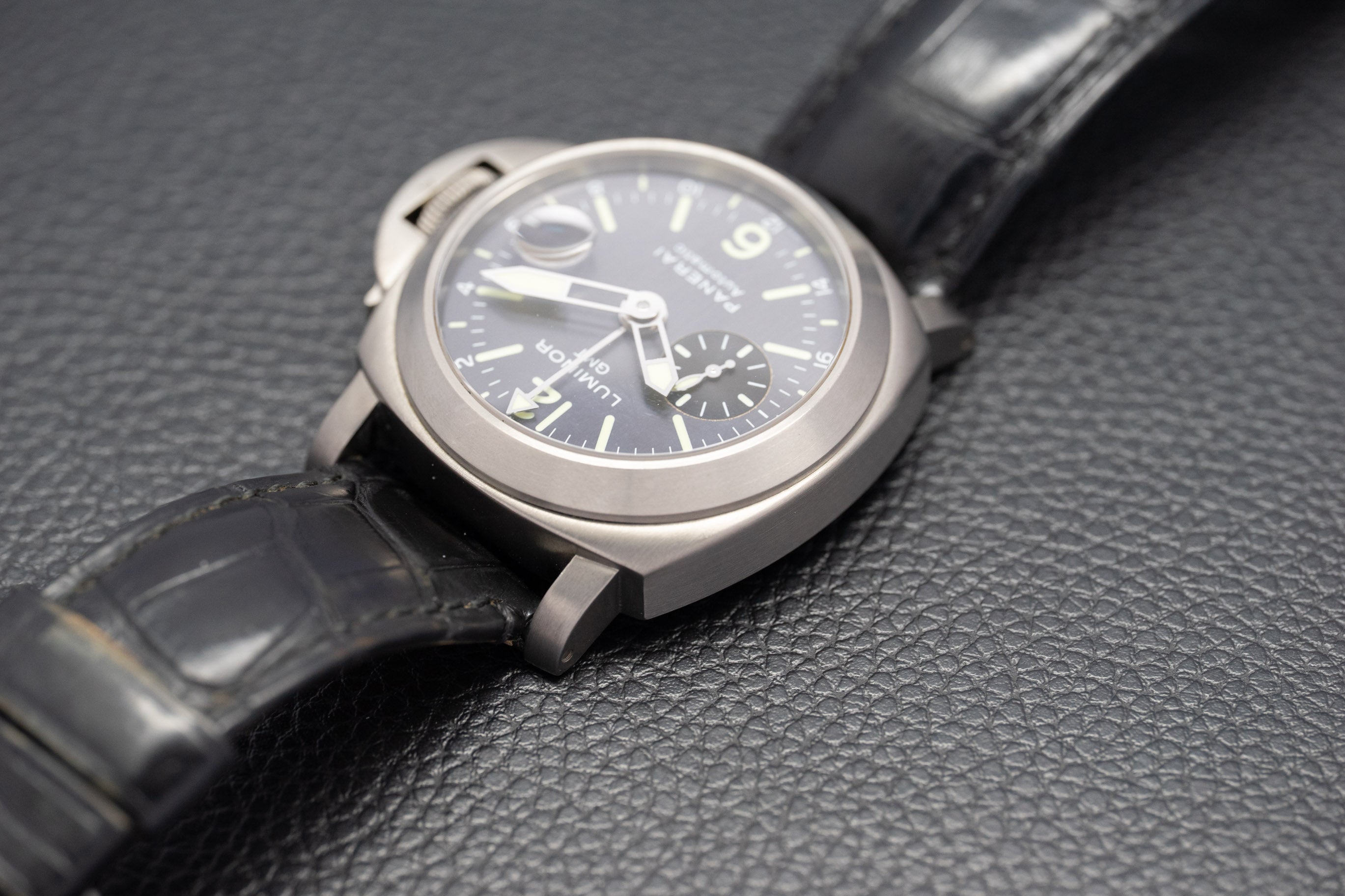 Panerai Luminor GMT PAM00089 con quadrante grigio, 2005, nella confezione originale