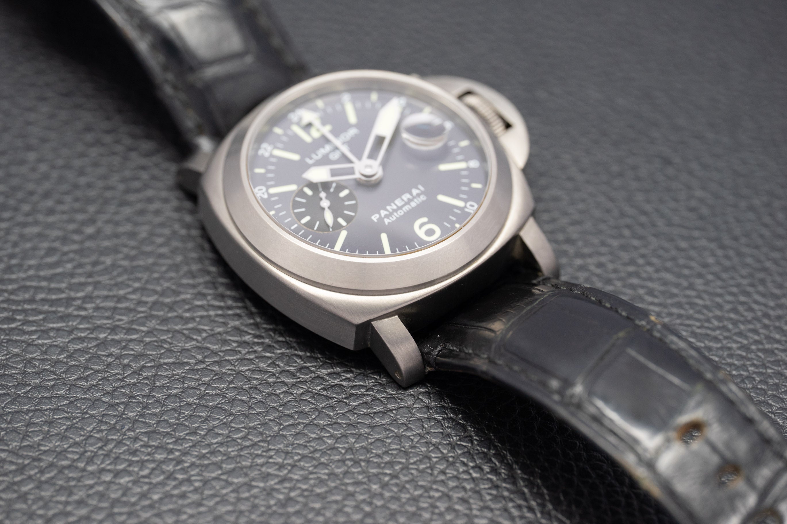 Panerai Luminor GMT PAM00089 con quadrante grigio, 2005, nella confezione originale