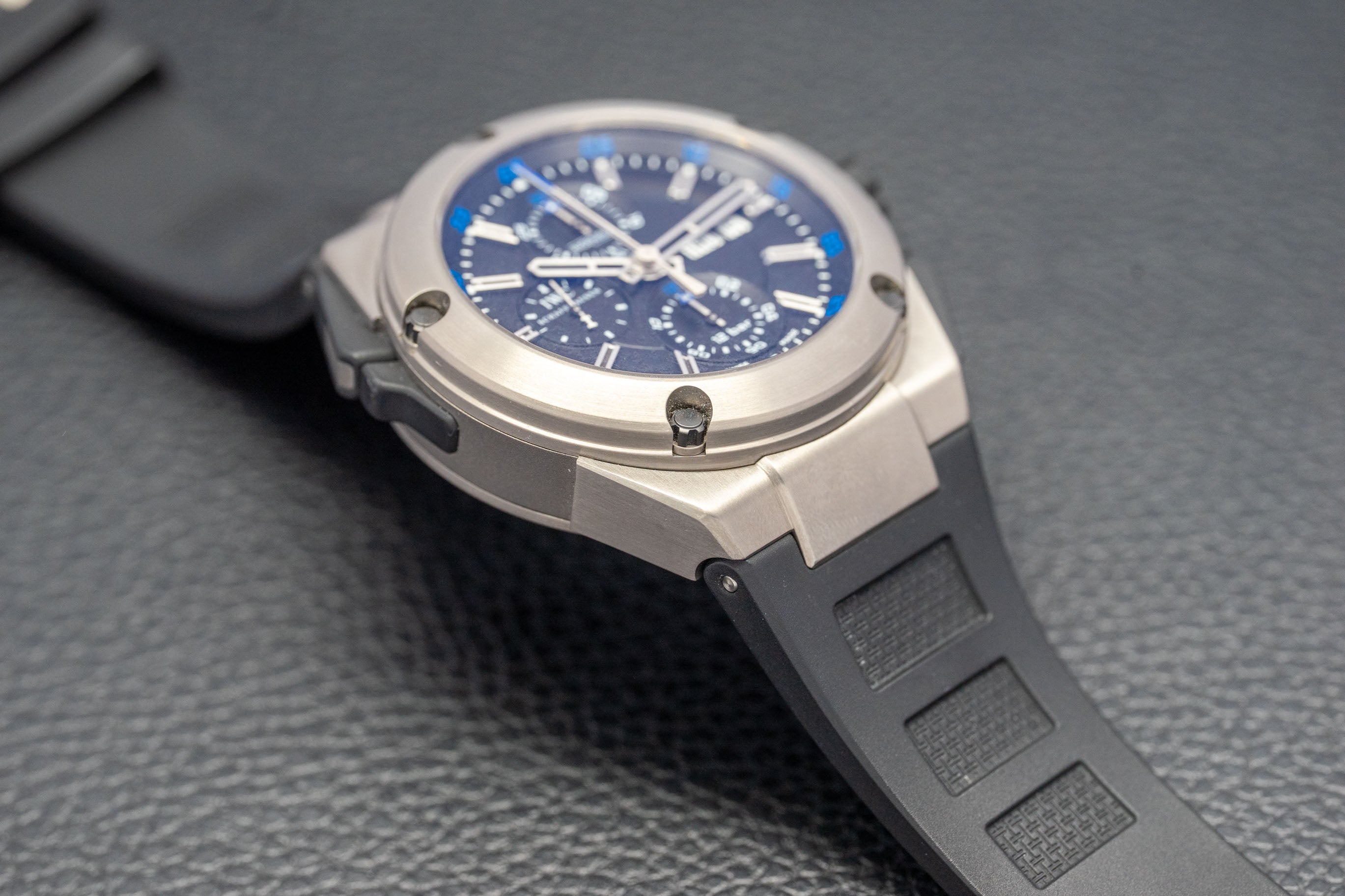 IWC Ingenieur Double Chronographe IW376501, ensemble complet 2014, coffret et papiers
