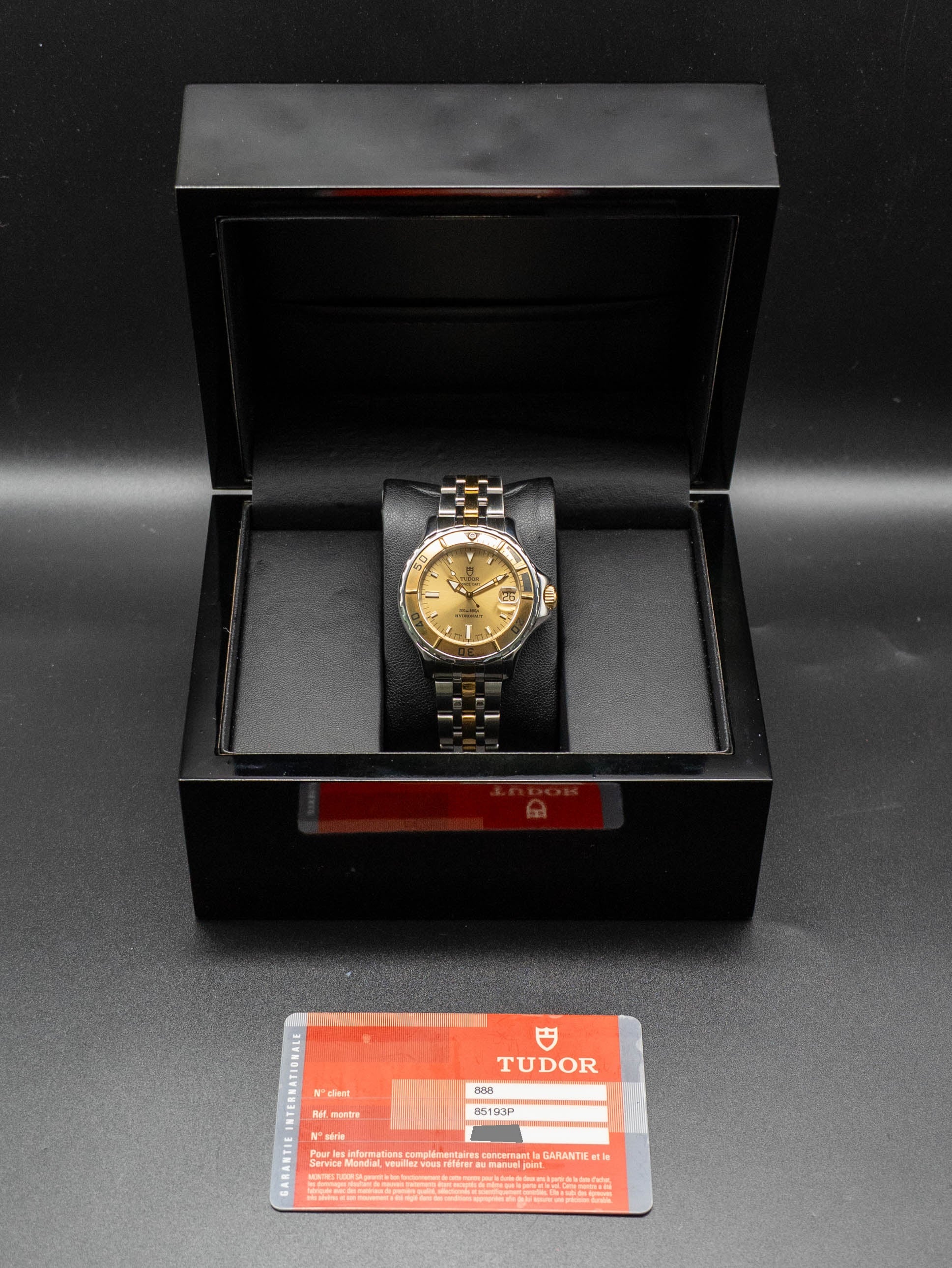 Tudor Hydronaut 85193P Black Dial 2011, With Papers