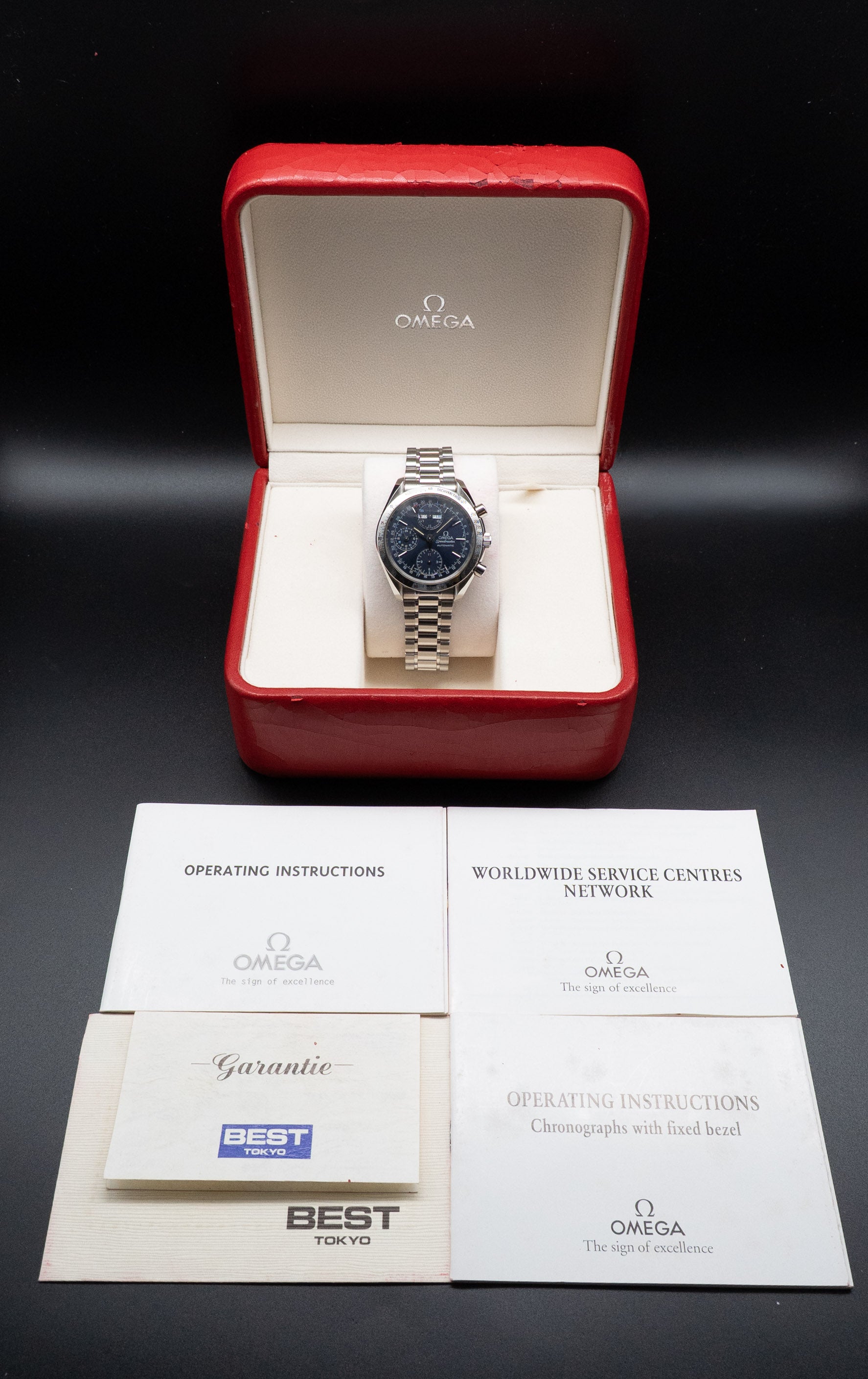 Omega Speedmaster Day Date 3521.80 Complete Set XXXX Box + Papers