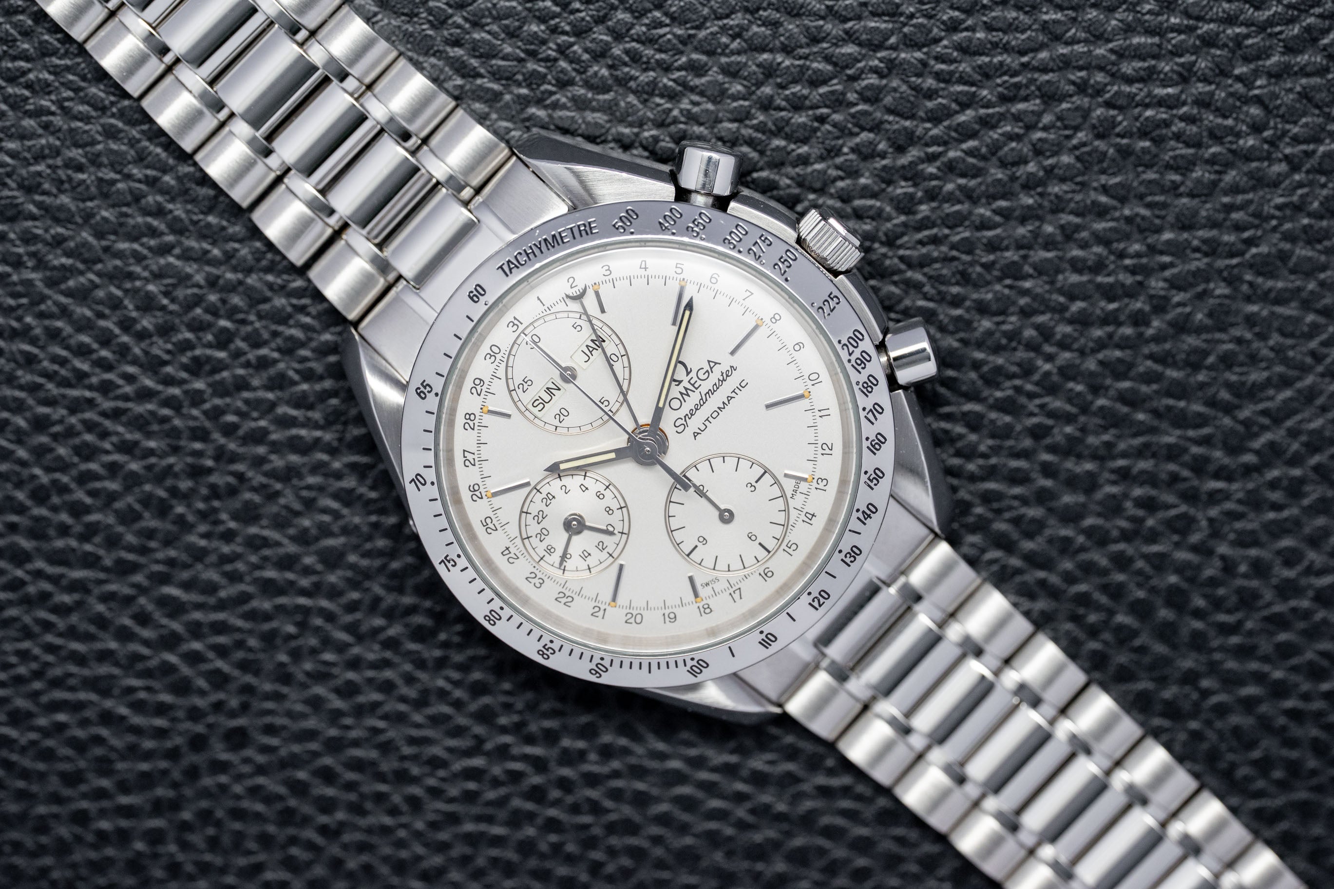 Omega Speedmaster Day Date 3521.30 Silver Dial 1993