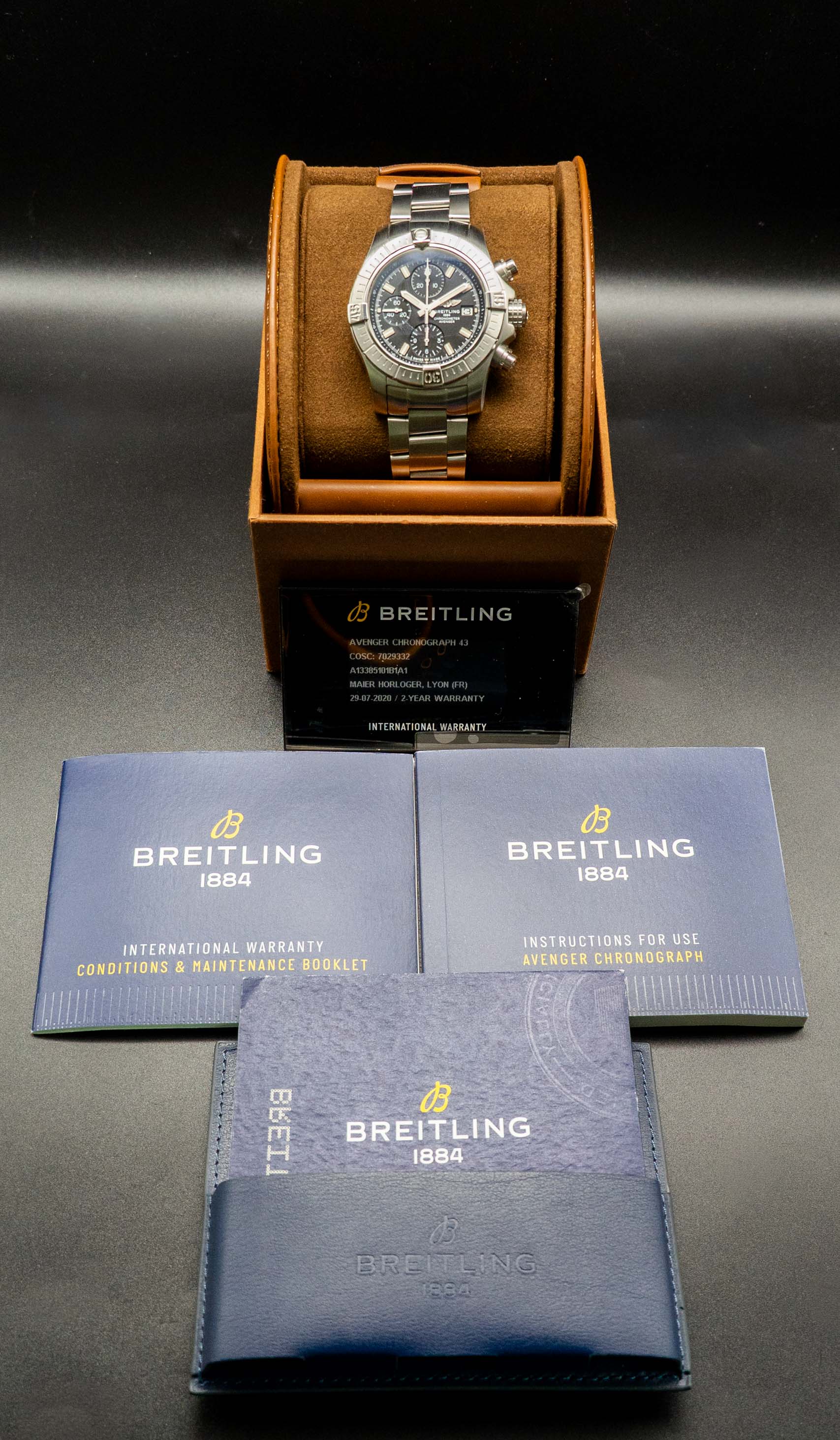 Breitling Avenger Cronografo A13385/A13385101B1A1 Set completo 2020 con scatola e documenti