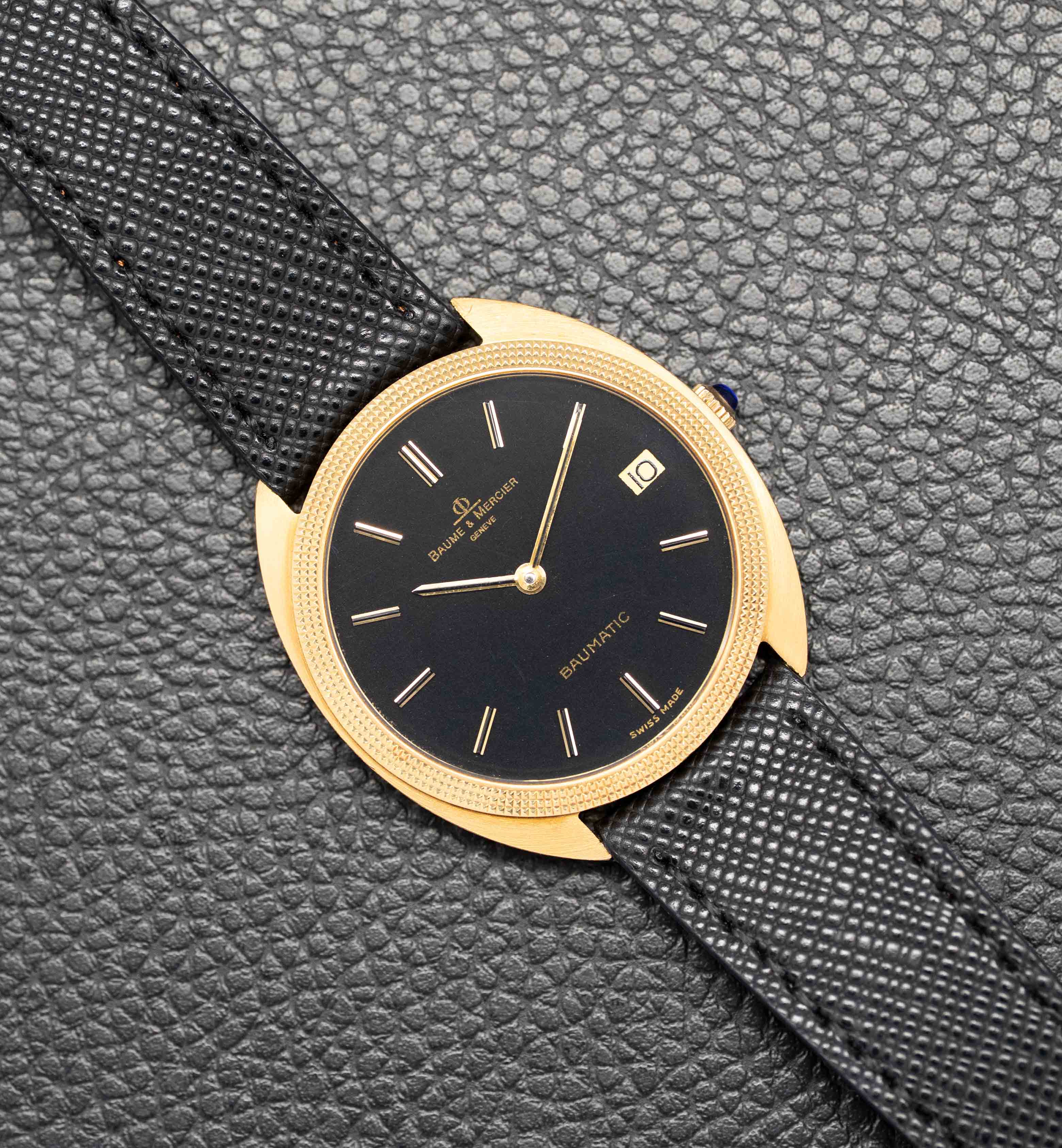 Baume & Mercier Baumatic 35114 Black Dial 1972