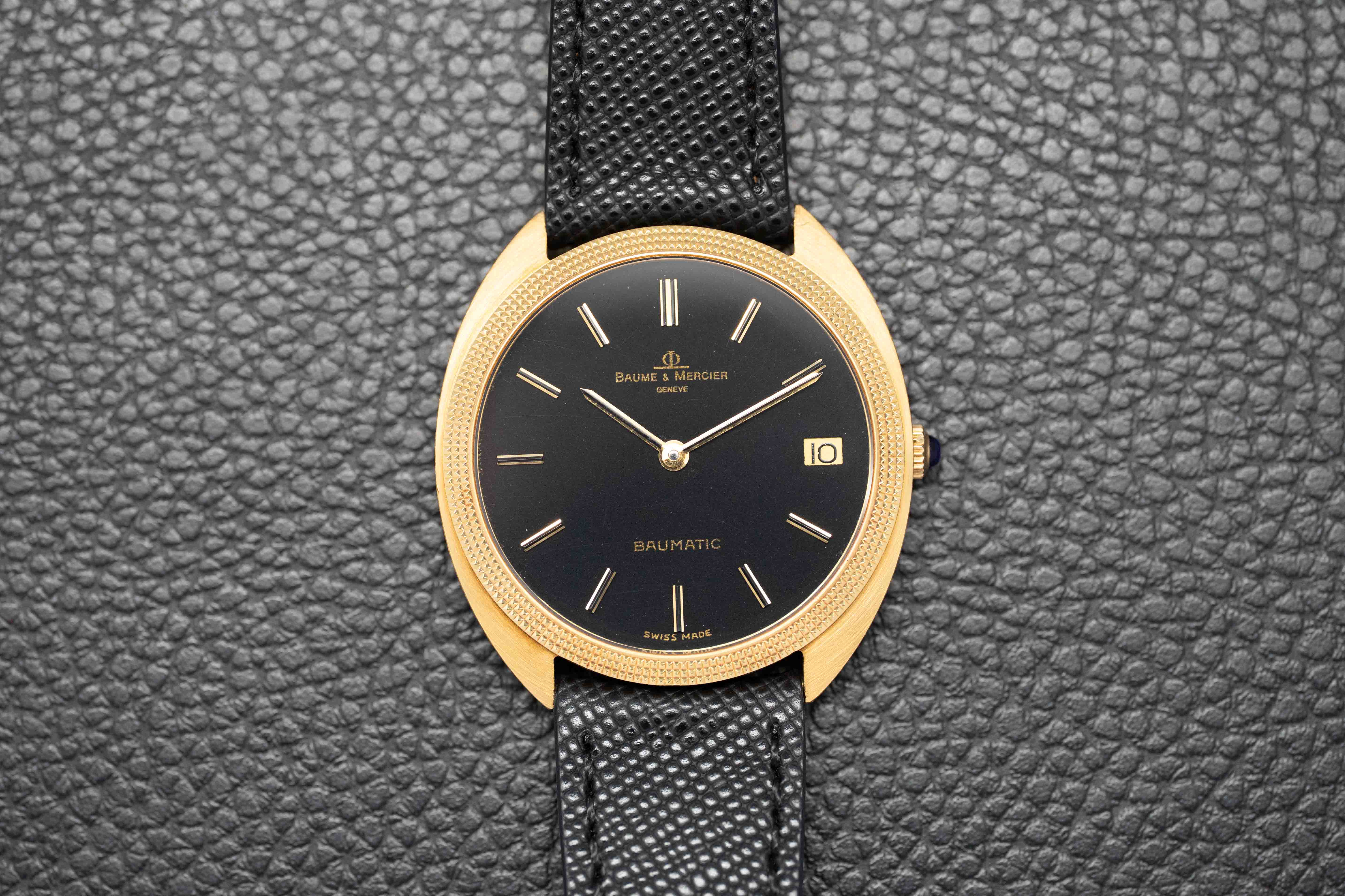 Baume & Mercier Baumatic 35114 Black Dial 1972