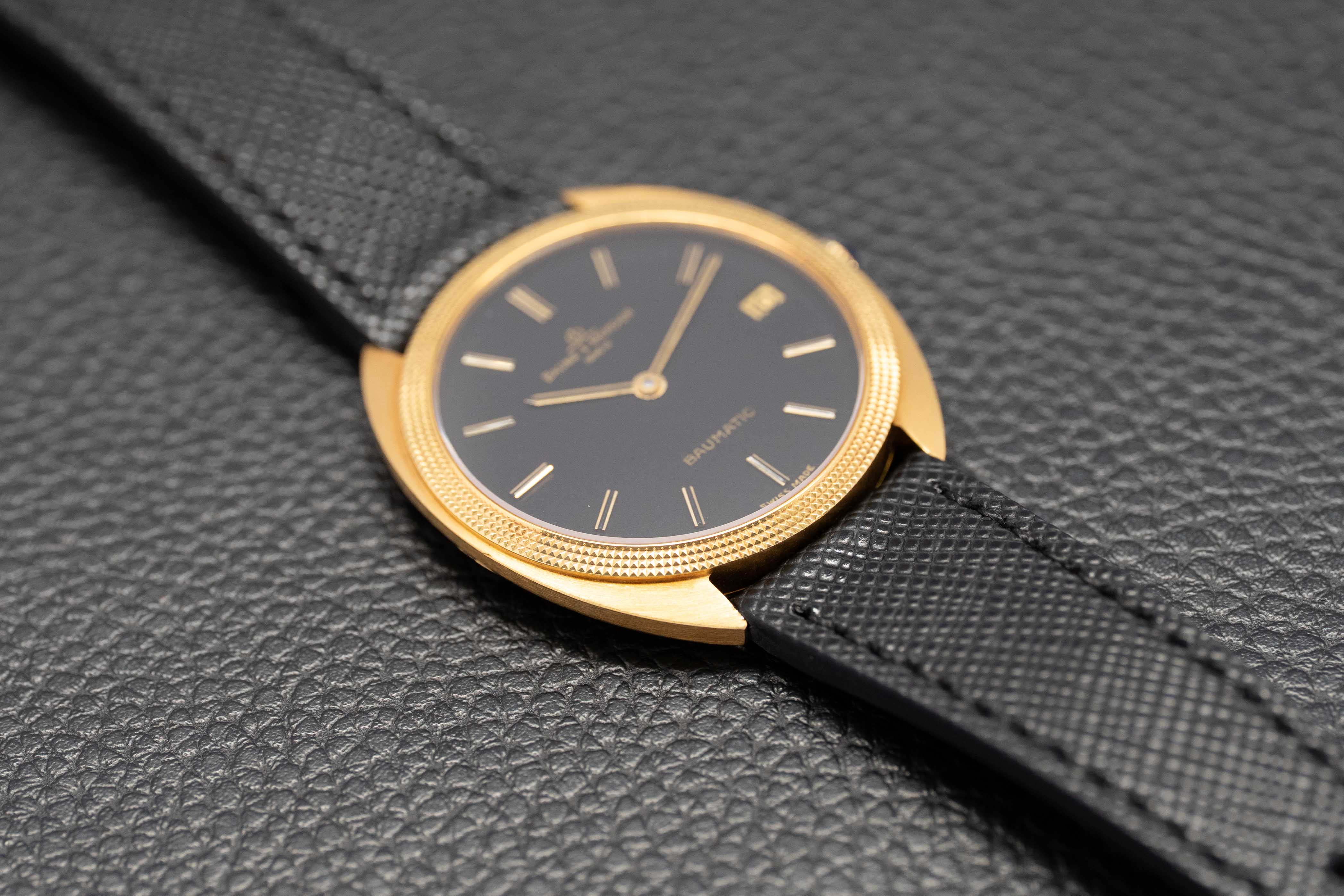 Baume & Mercier Baumatic 35114 Black Dial 1972