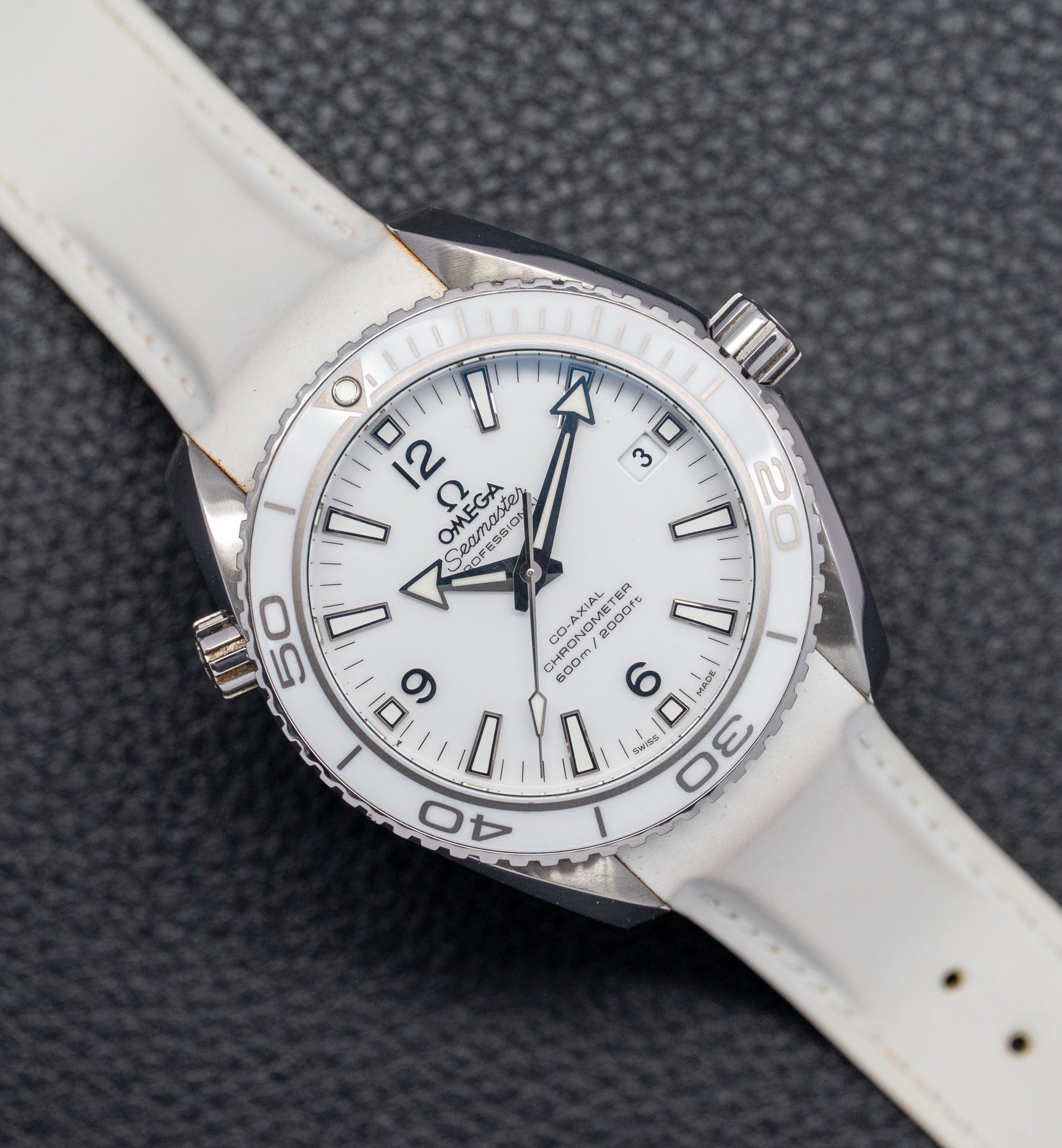 Omega Seamaster Planet Ocean 600M 232.32.42.21.04.001 White Dial 2017