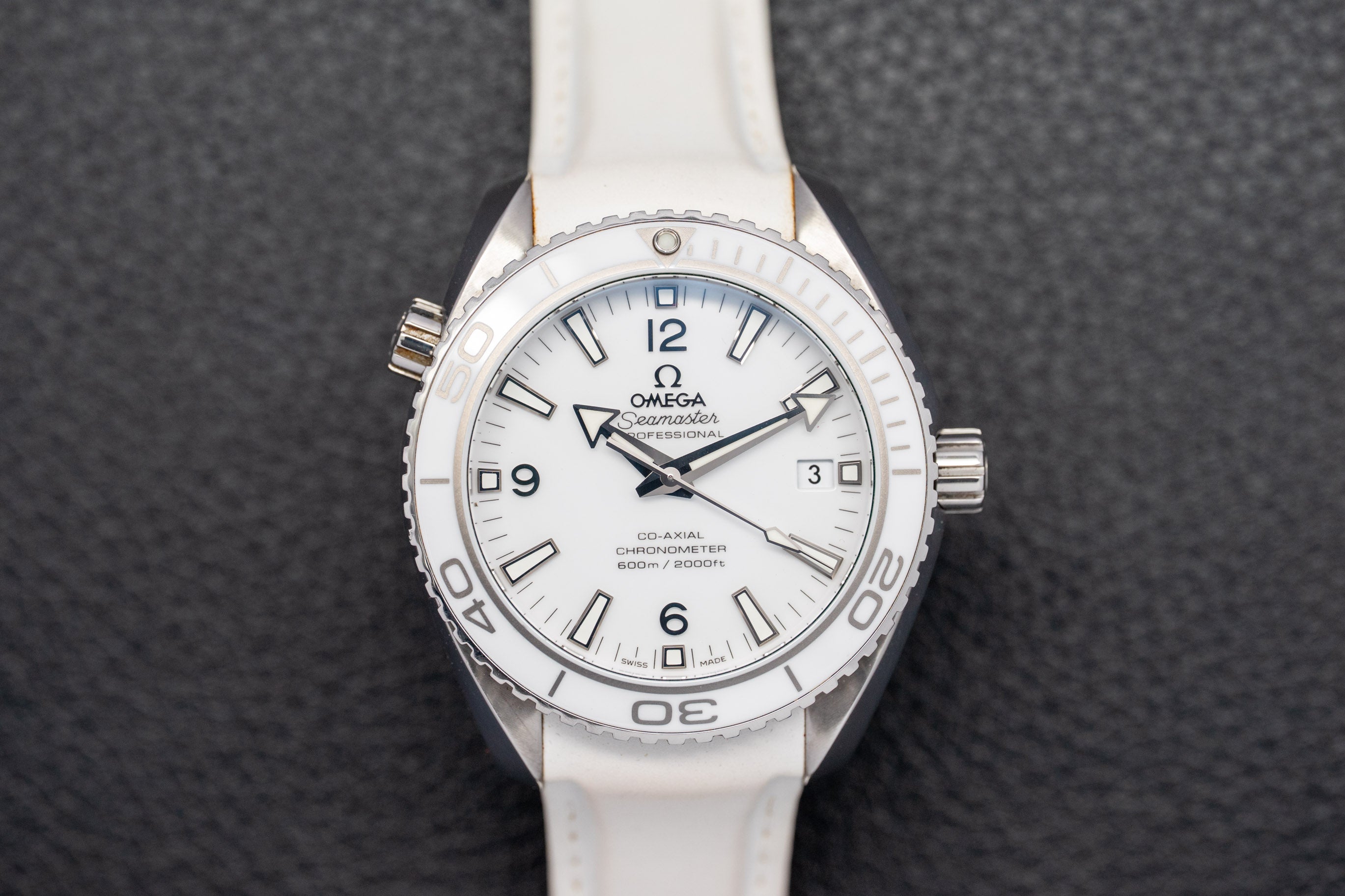 Omega Seamaster Planet Ocean 600M 232.32.42.21.04.001 White Dial 2017