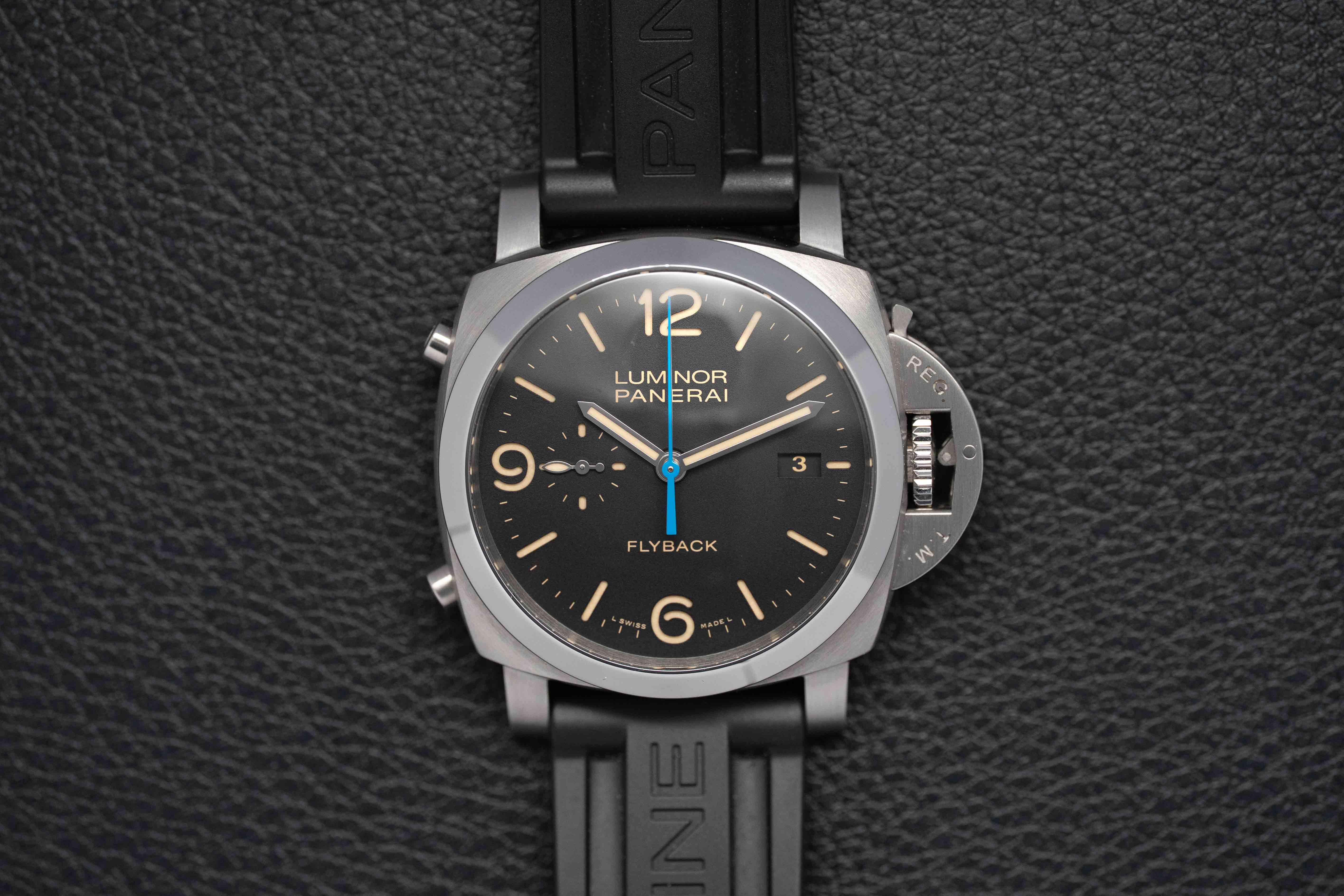 Panerai Luminor 1950 3 Days Chrono Flyback PAM00524, FULLSET 2018, coffret et papiers