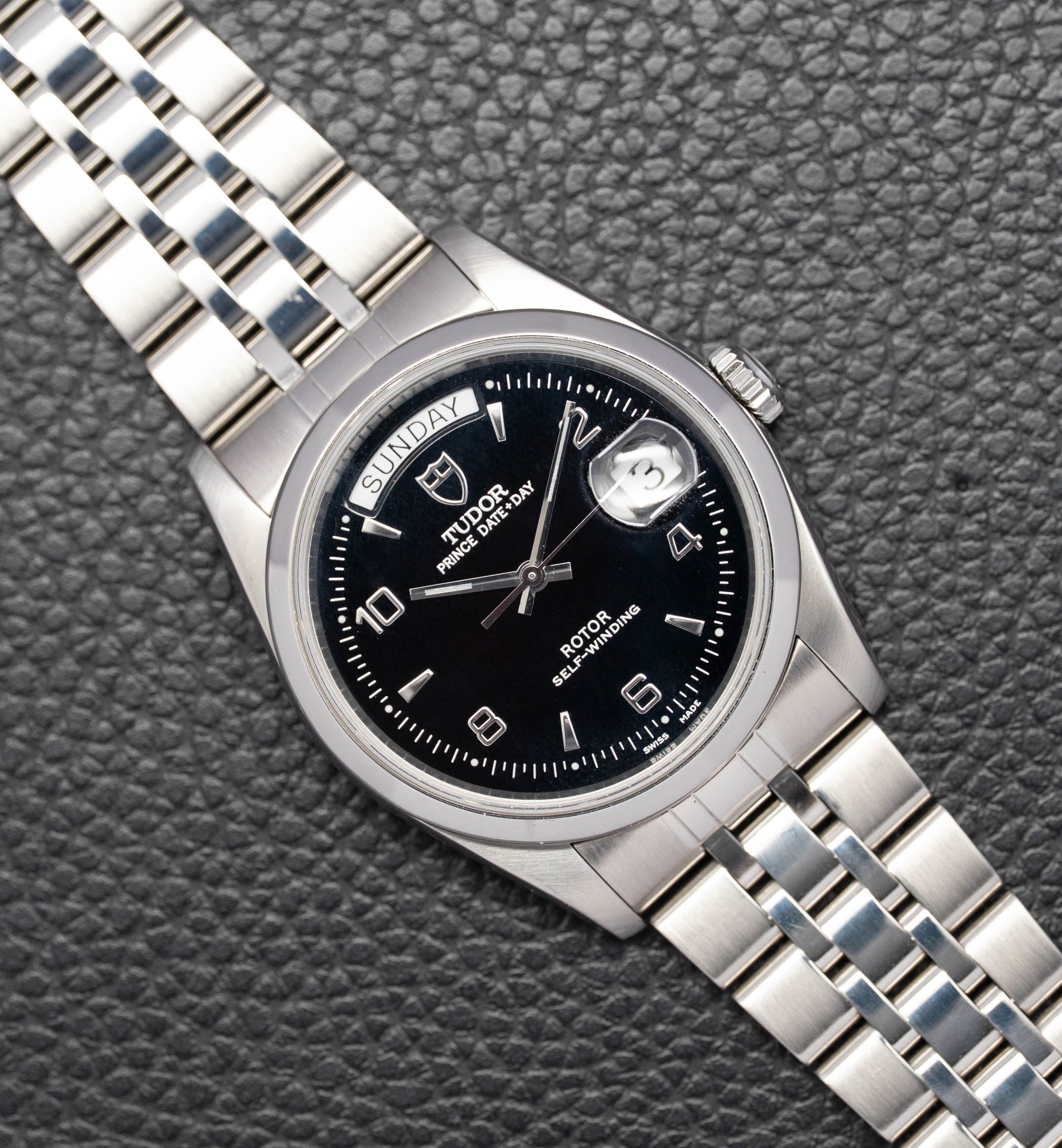 Tudor Day Date 76200 Black Dial XXXX Papers
